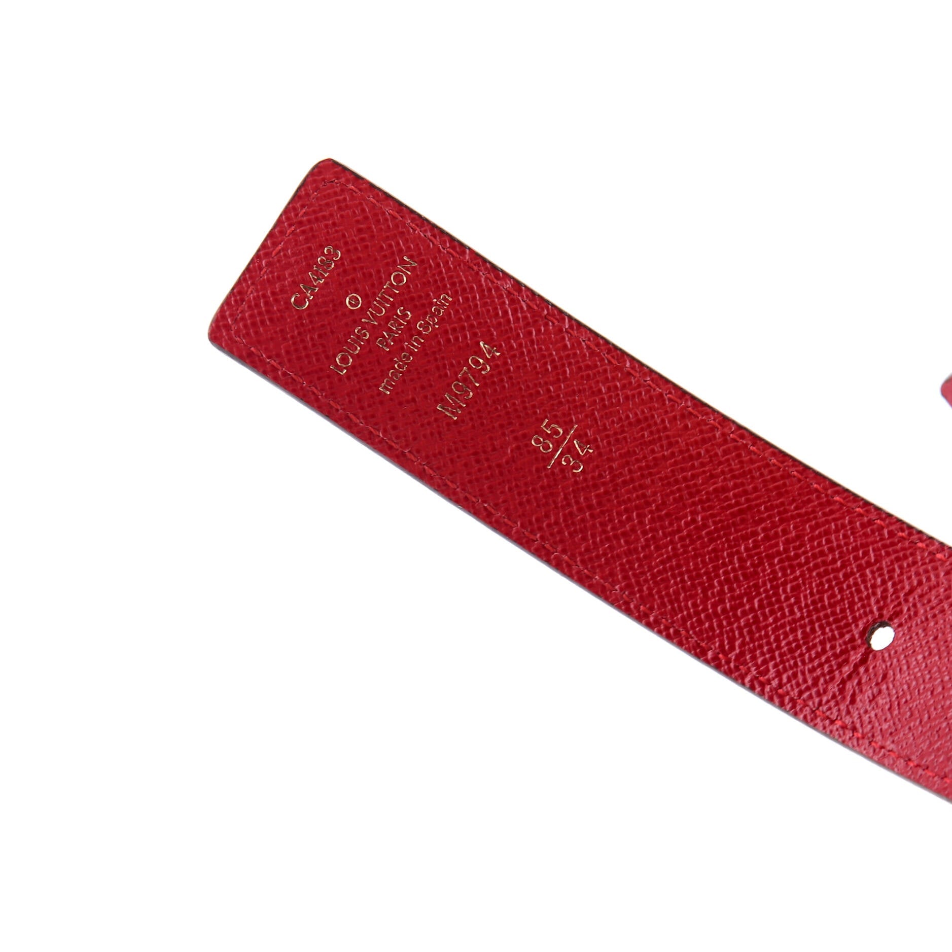 LV Initiales Reversible Belt Rainbow Monogram and Leather Thin 85