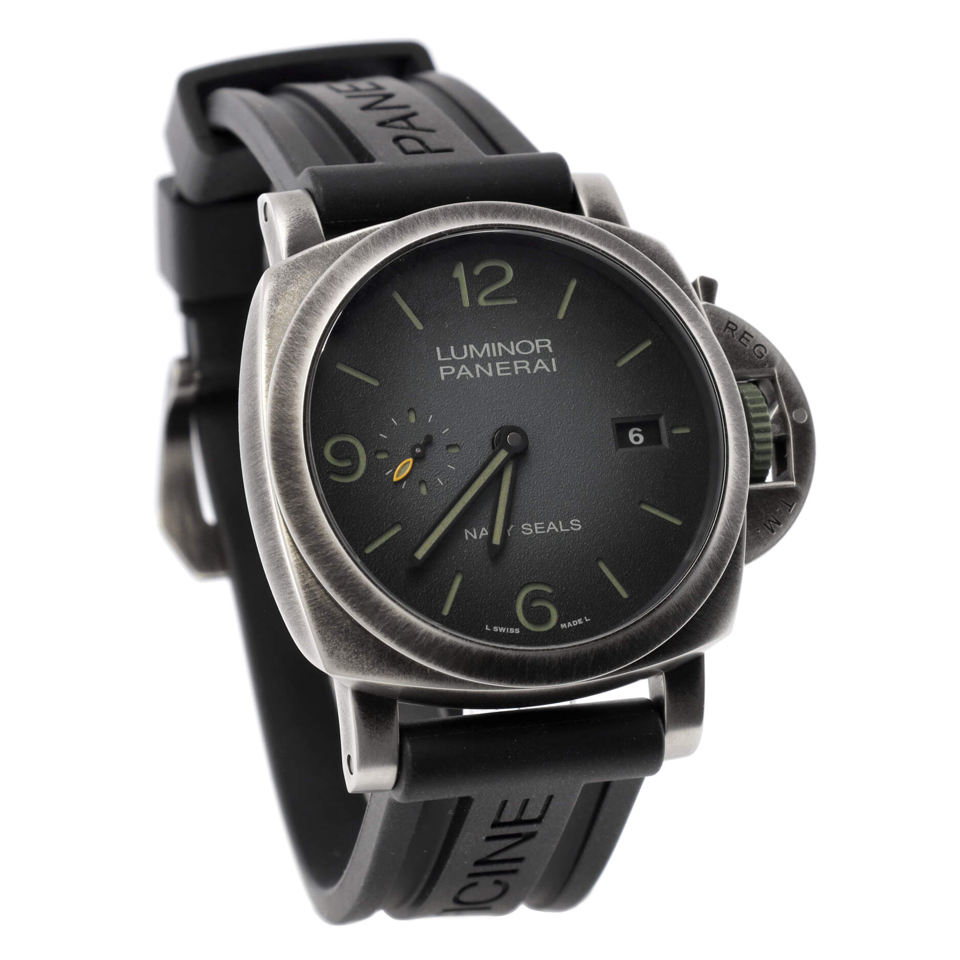 Luminor Marina Navy SEALs 3 Days Automatic Watch Brunito eSteel and Rubber 44