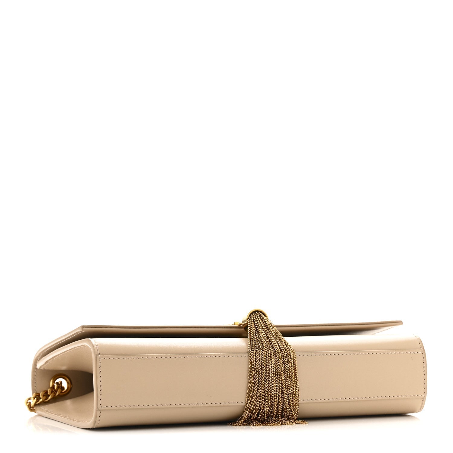 Smooth Calfskin Medium Classic Monogram Kate Tassel Satchel Nude Powder