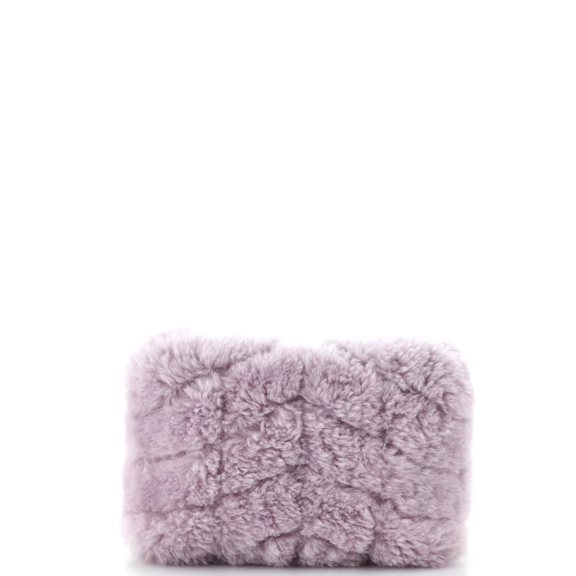 LouLou Puffer Clutch Matelasse Chevron Shearling Small