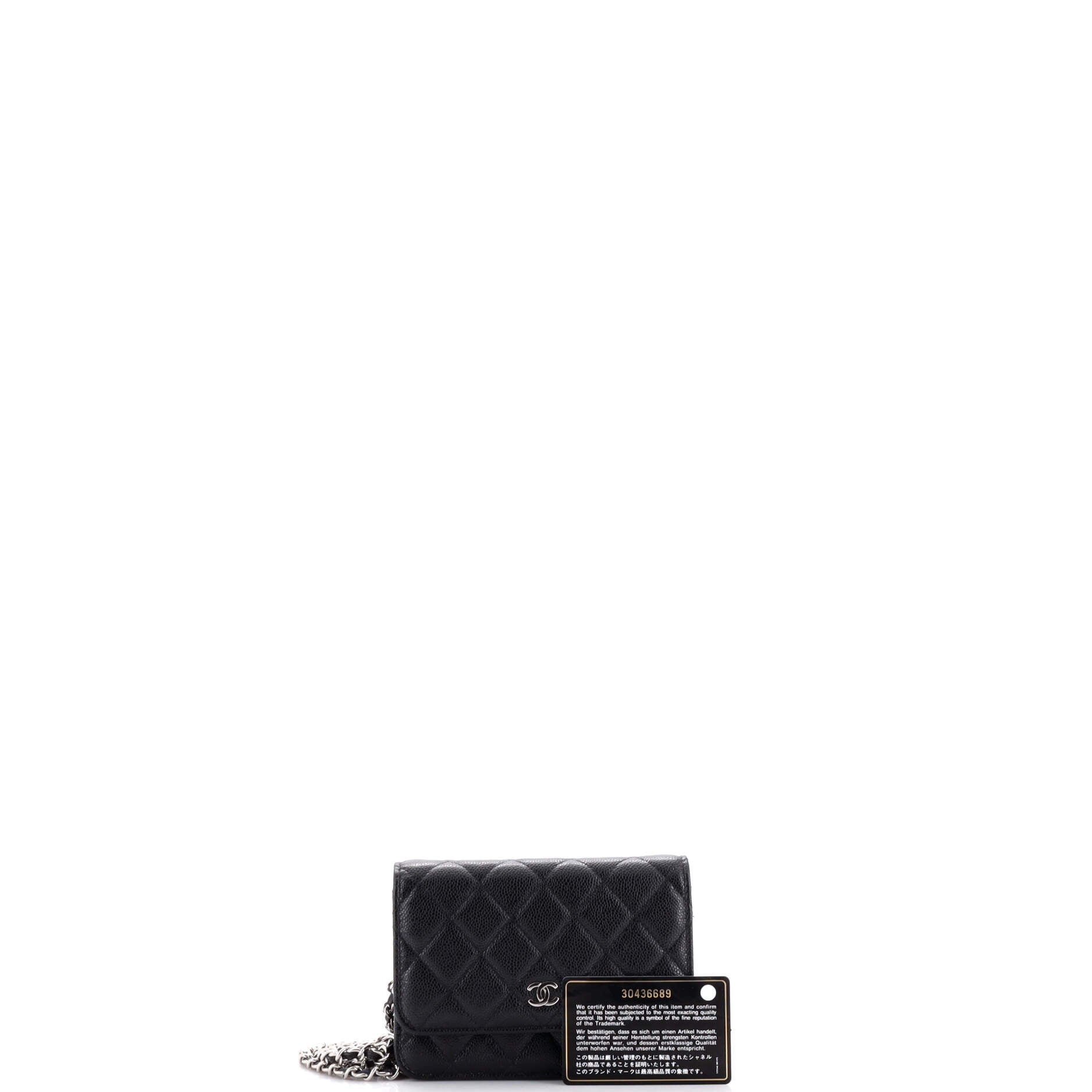 Wallet on Chain Quilted Caviar Mini