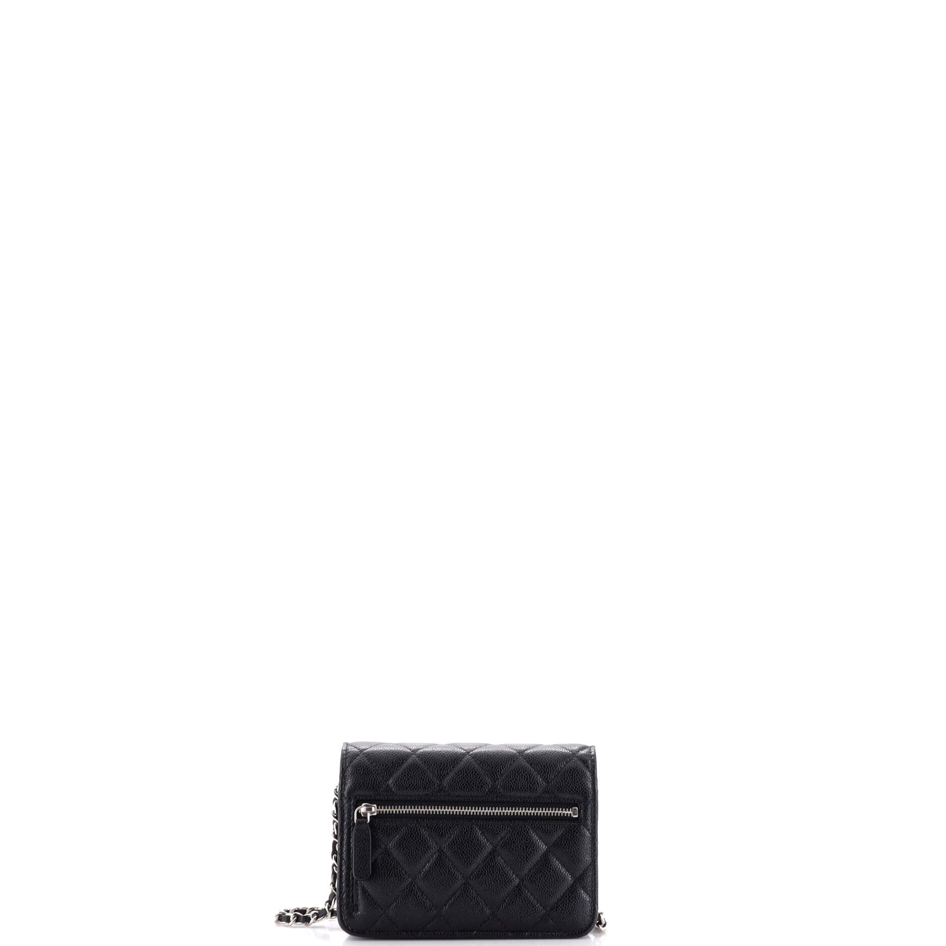 Wallet on Chain Quilted Caviar Mini