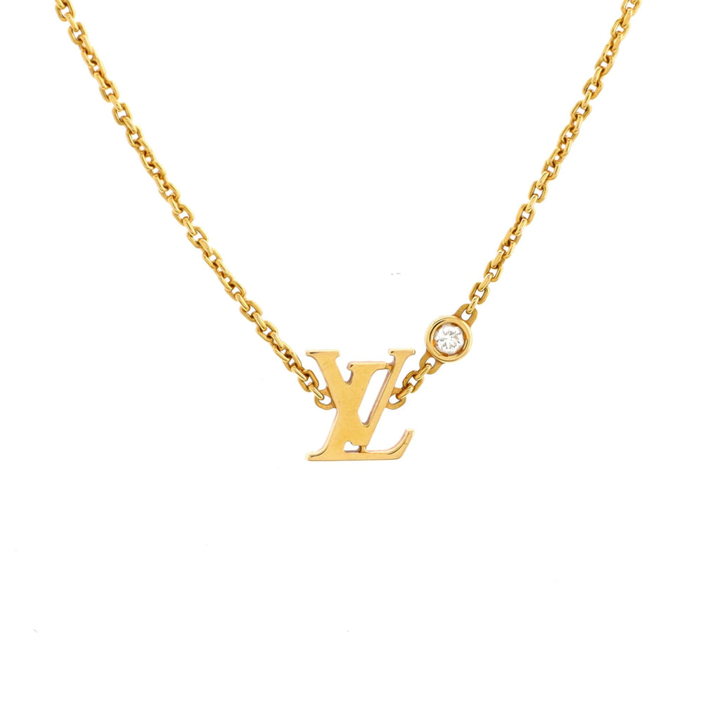 Idylle Blossom LV Pendant Necklace 18K Yellow Gold with Diamond