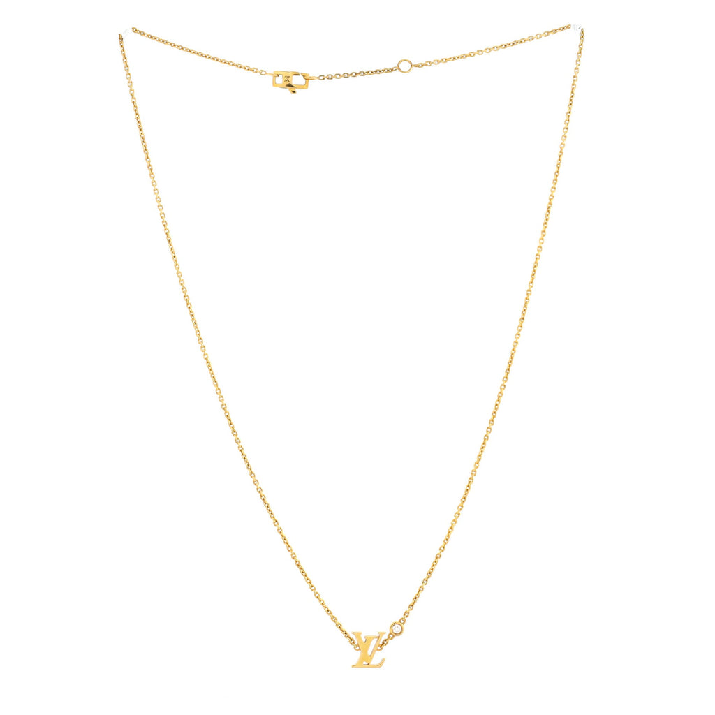 Idylle Blossom LV Pendant Necklace 18K Yellow Gold with Diamond