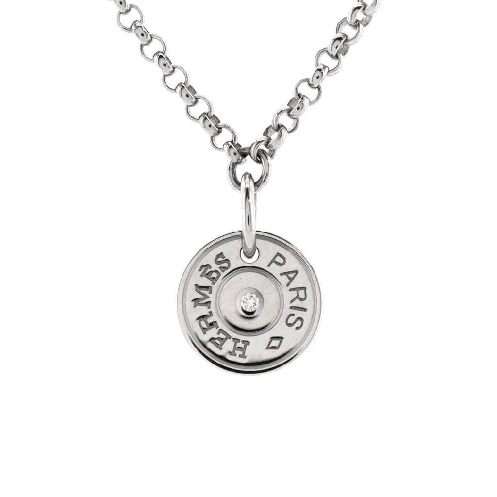 Gambade Pendant Necklace 18K White Gold with Diamond