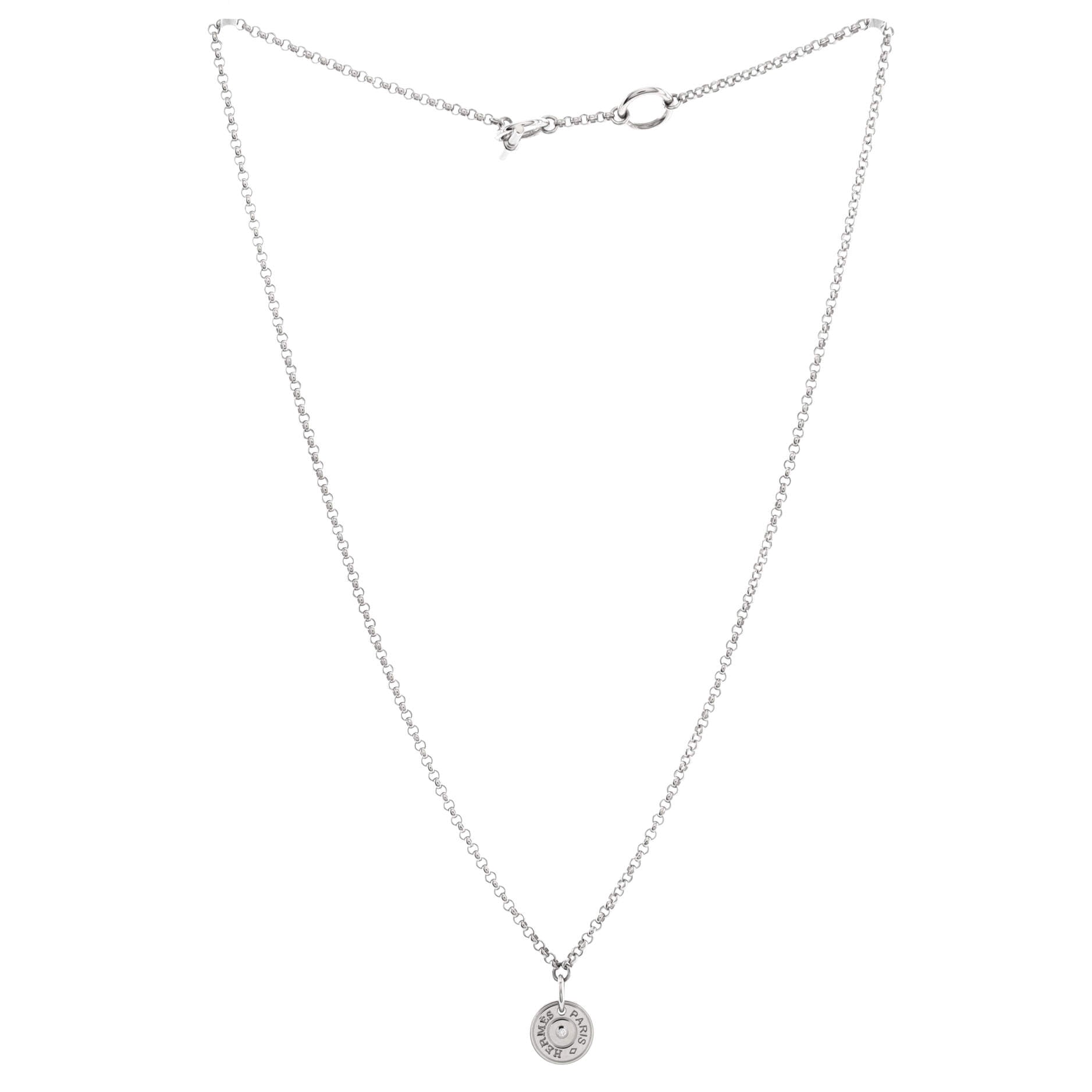 Gambade Pendant Necklace 18K White Gold with Diamond