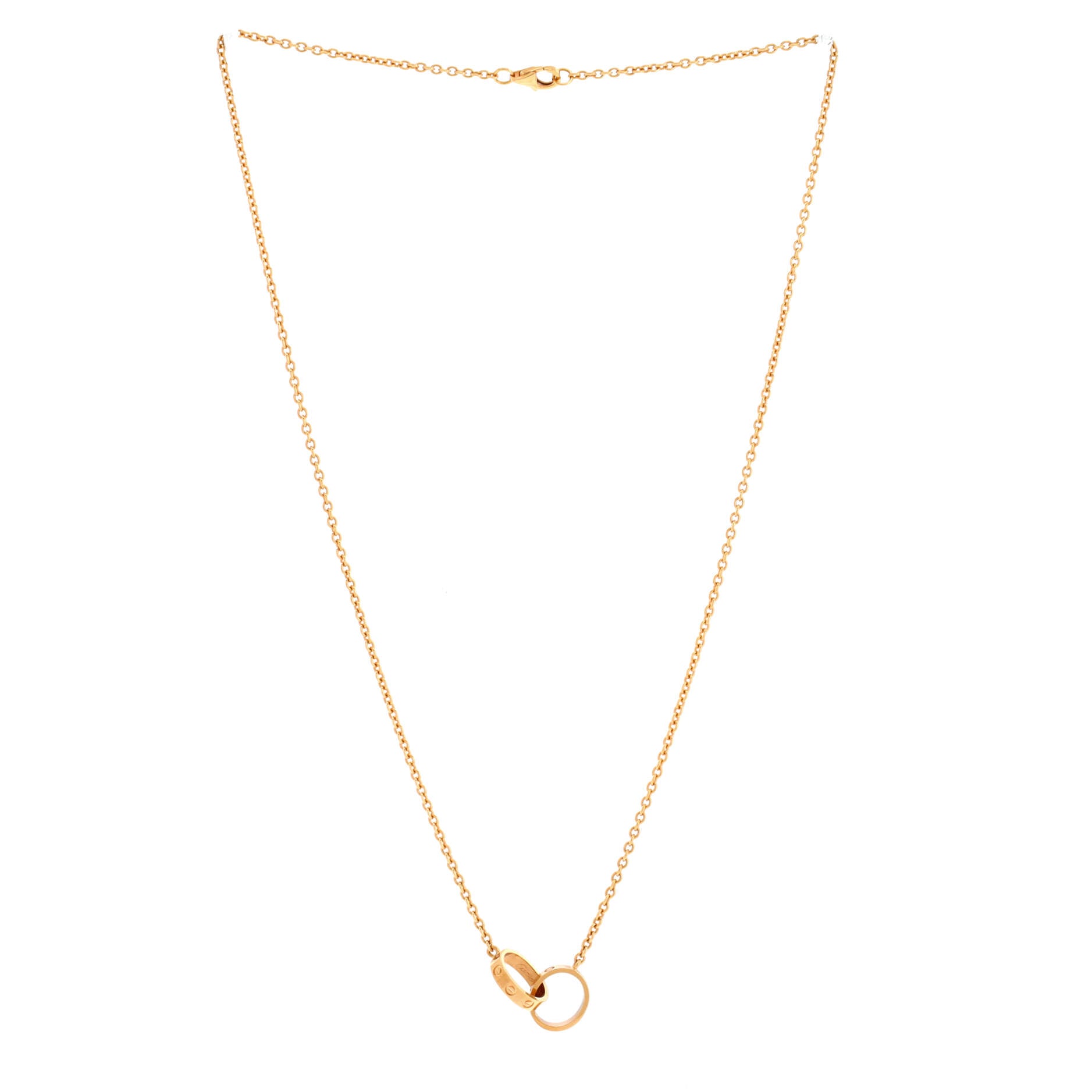 Love Interlocking Necklace 18K Rose Gold