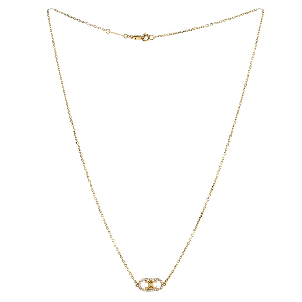 Maillon Triomphe Pendant Necklace 18K Yellow Gold and Diamonds