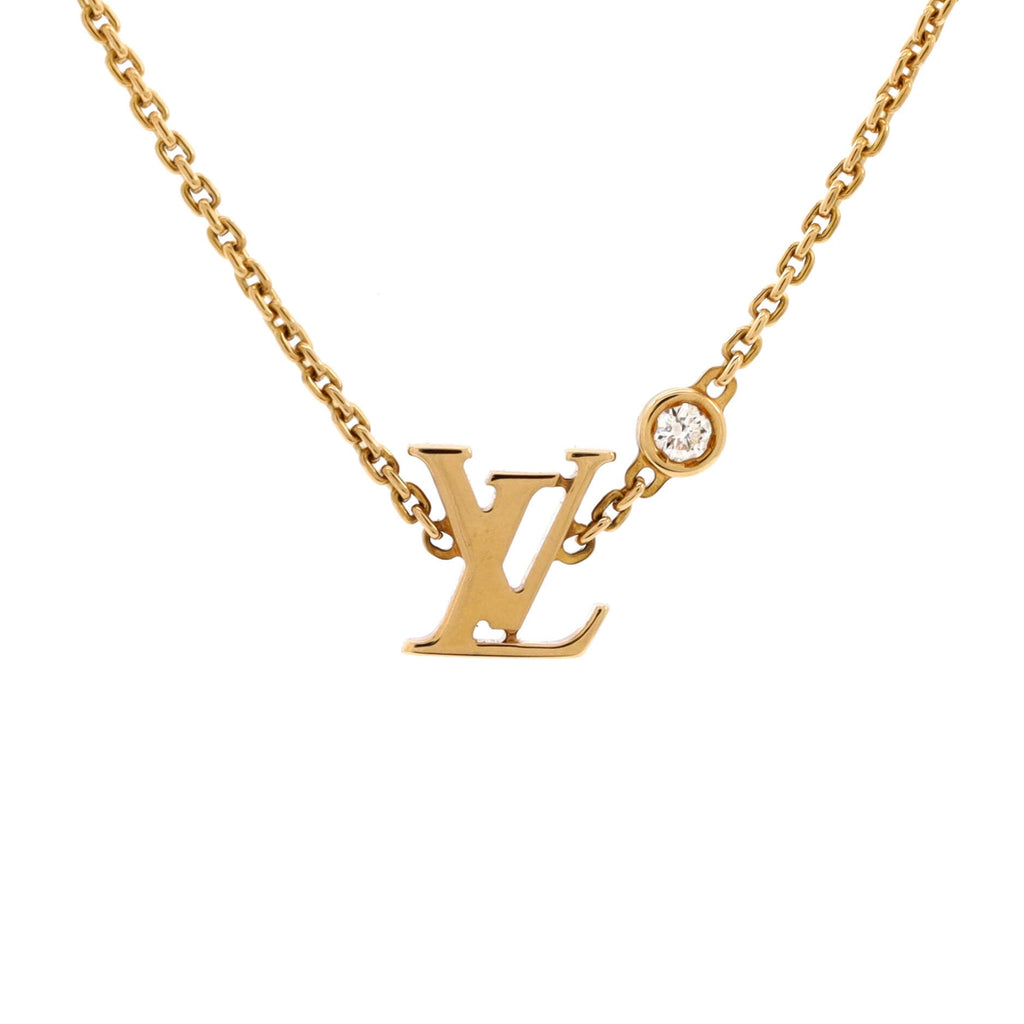 Idylle Blossom LV Pendant Necklace 18K Yellow Gold with Diamond