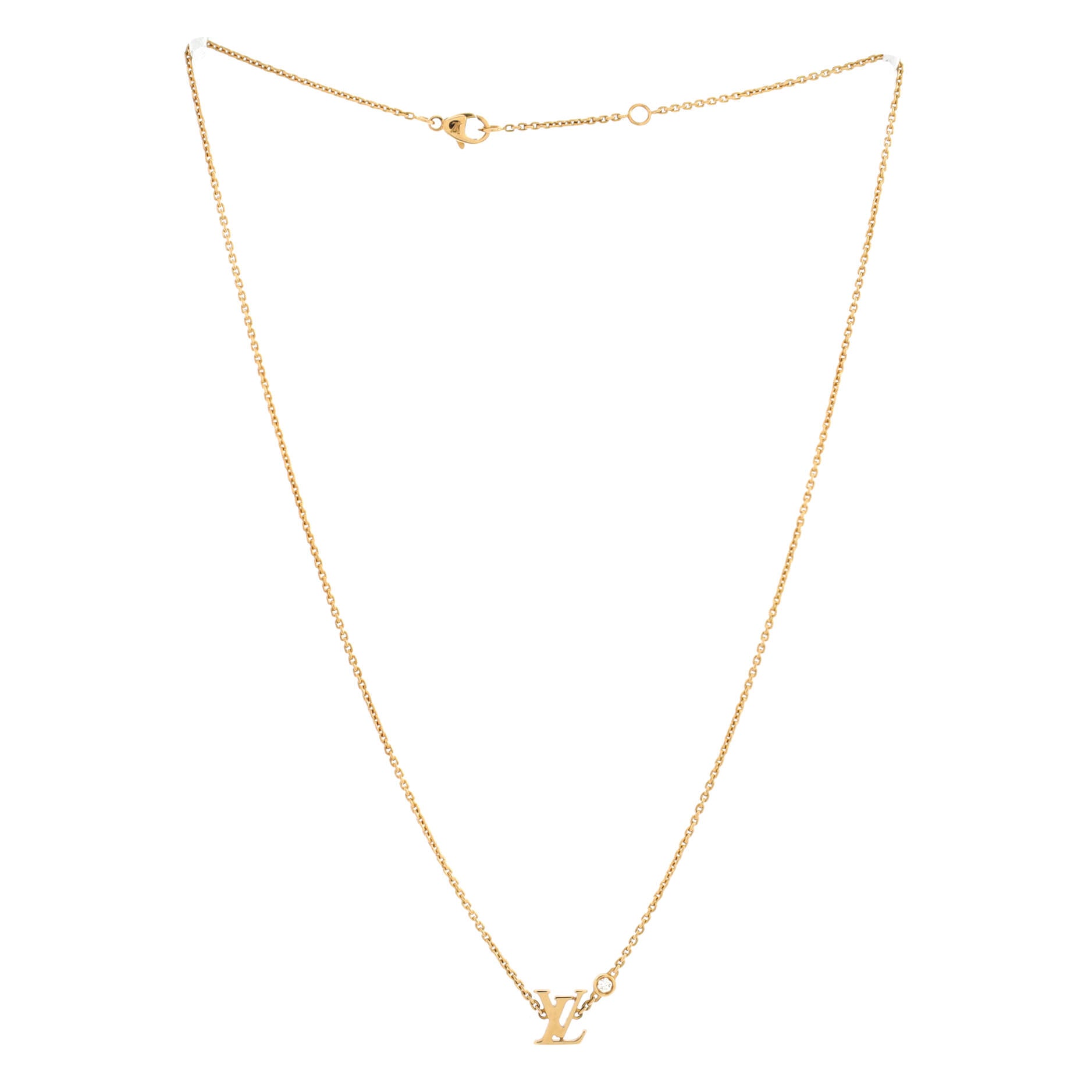 Idylle Blossom LV Pendant Necklace 18K Yellow Gold with Diamond