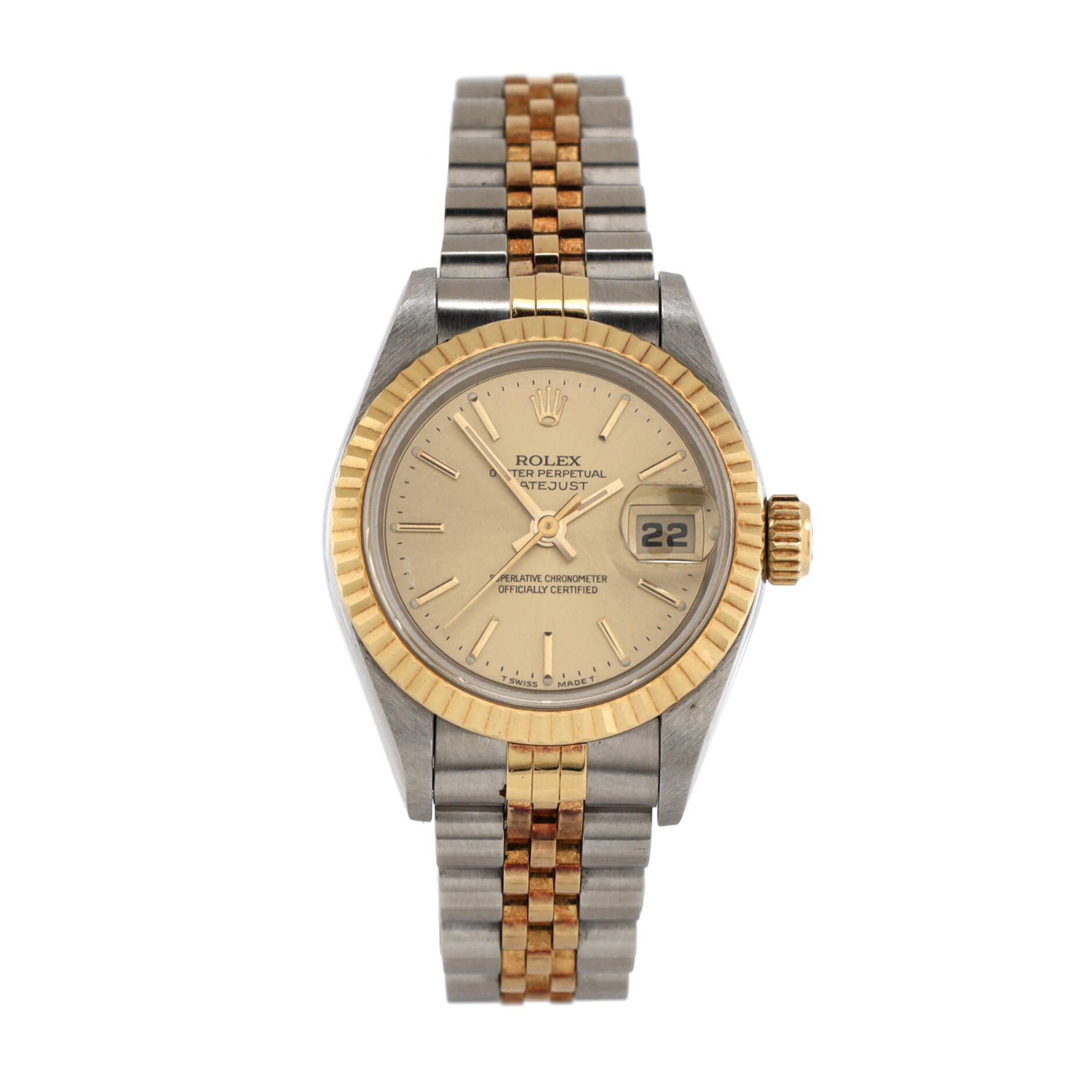Oyster Perpetual Datejust Automatic Watch Stainless Steel and Yellow Gold 26