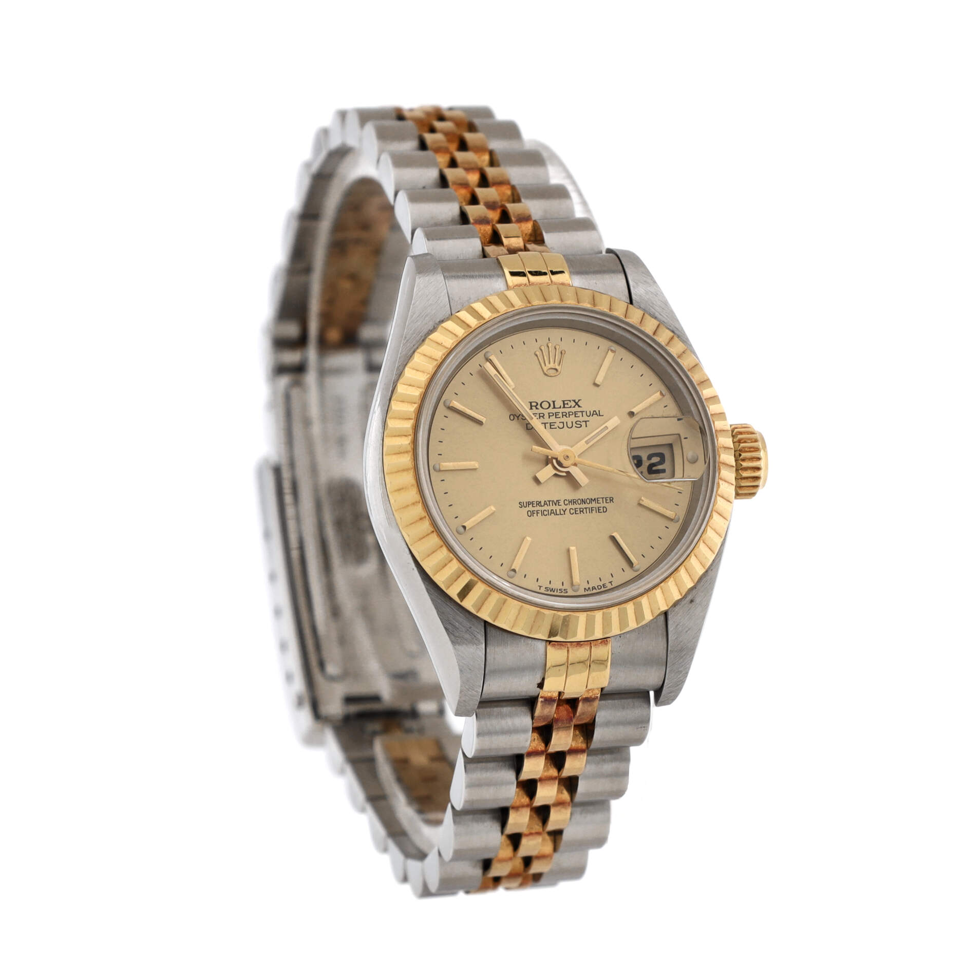 Oyster Perpetual Datejust Automatic Watch Stainless Steel and Yellow Gold 26