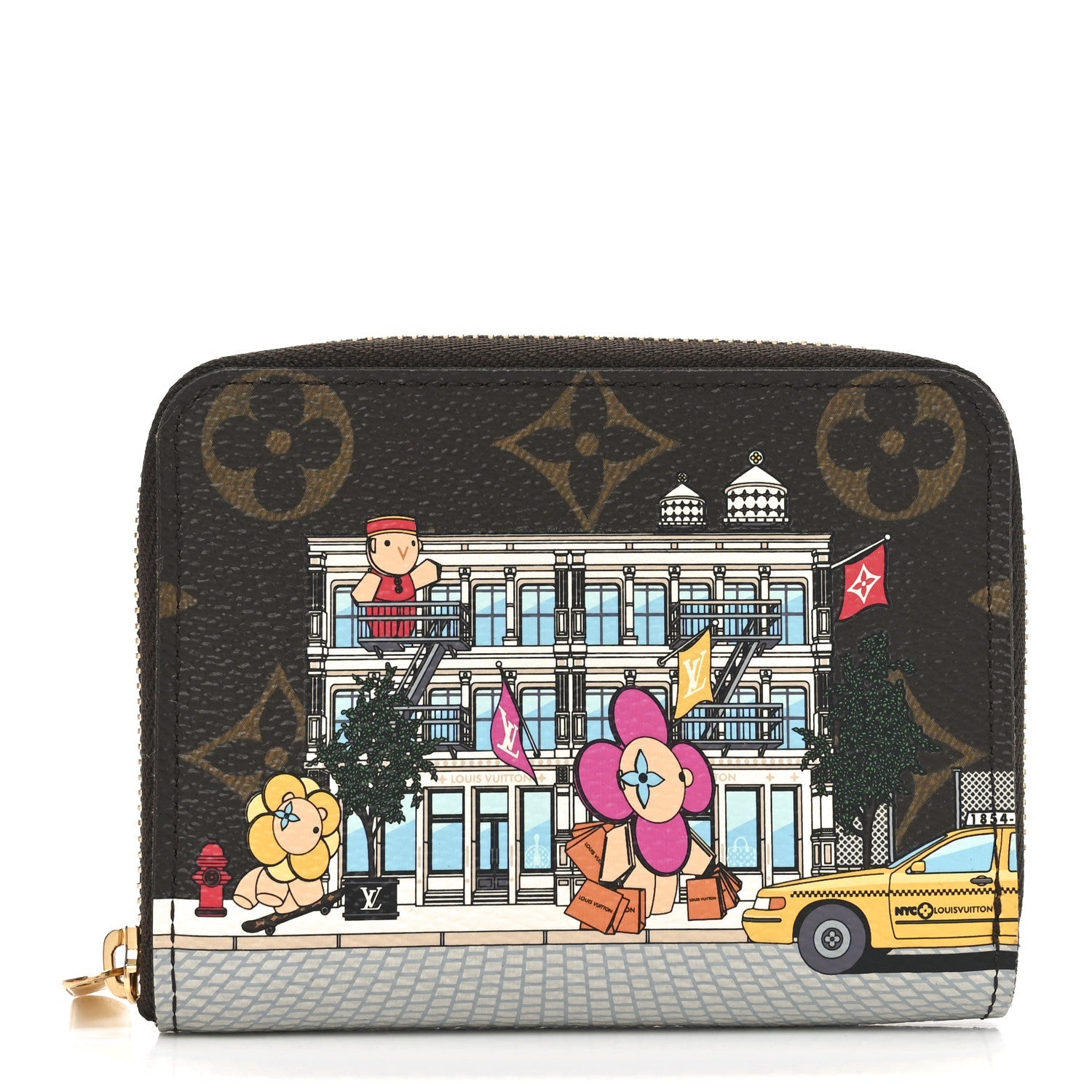 Monogram 2022 Christmas Animation New York Soho Zippy Coin Purse Yellow