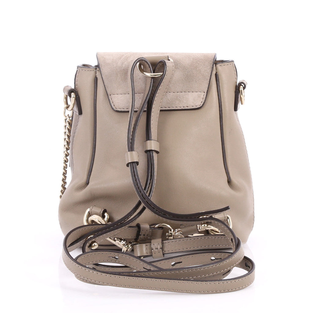 Faye Backpack Leather and Suede Mini
