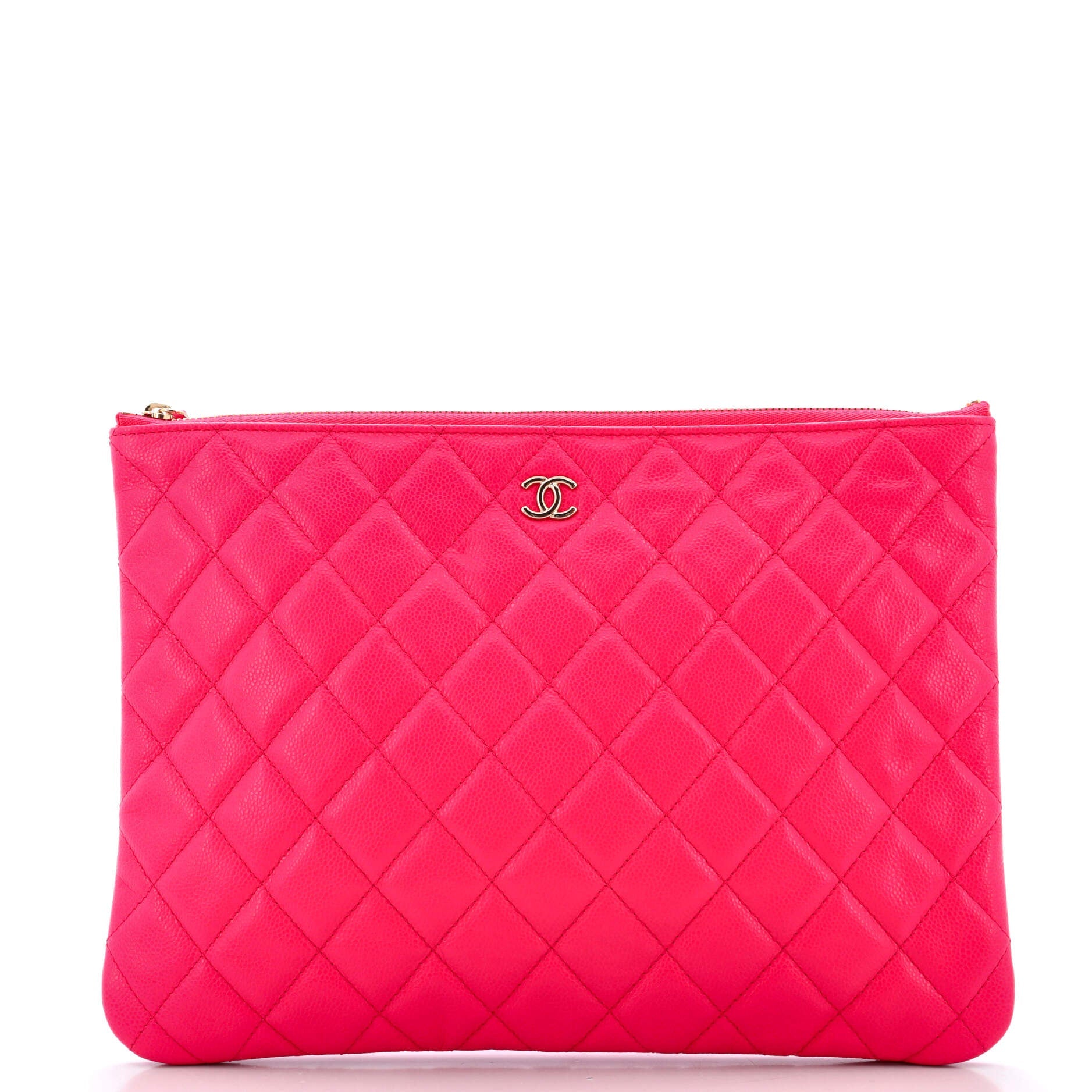 O Case Clutch Quilted Caviar Medium