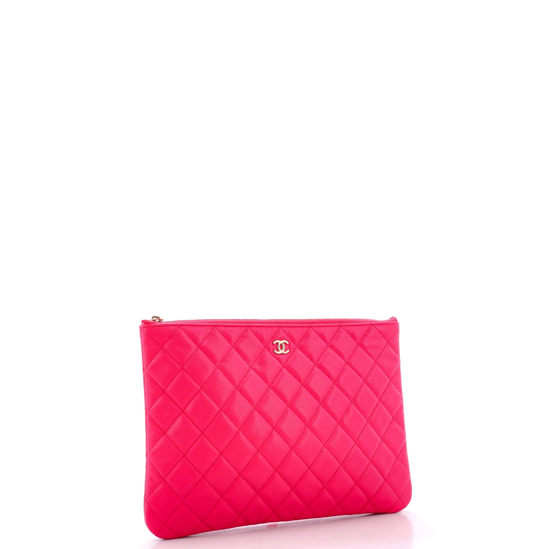 O Case Clutch Quilted Caviar Medium