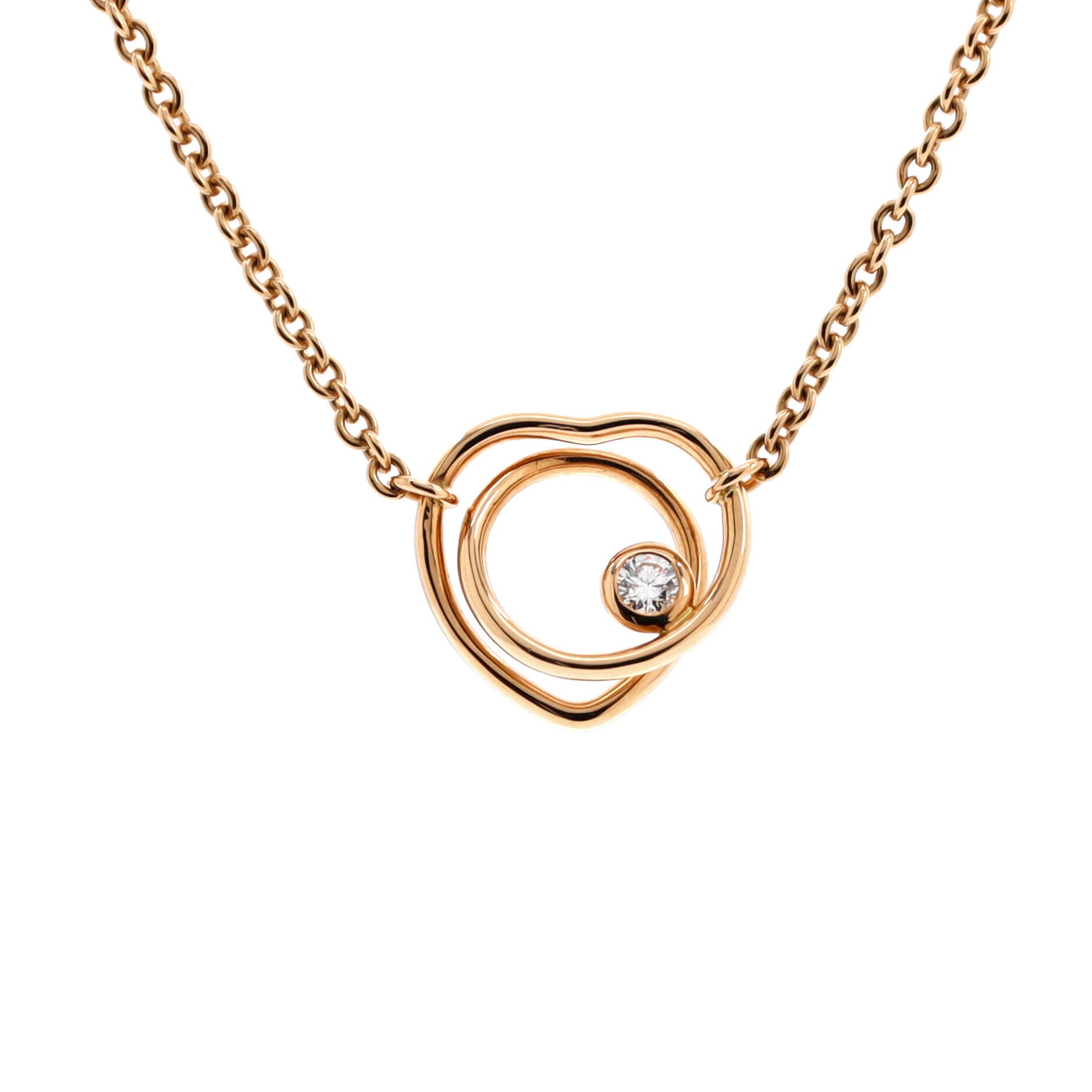 Vertige Coeur Pendant Necklace 18K Rose Gold with Diamond XS