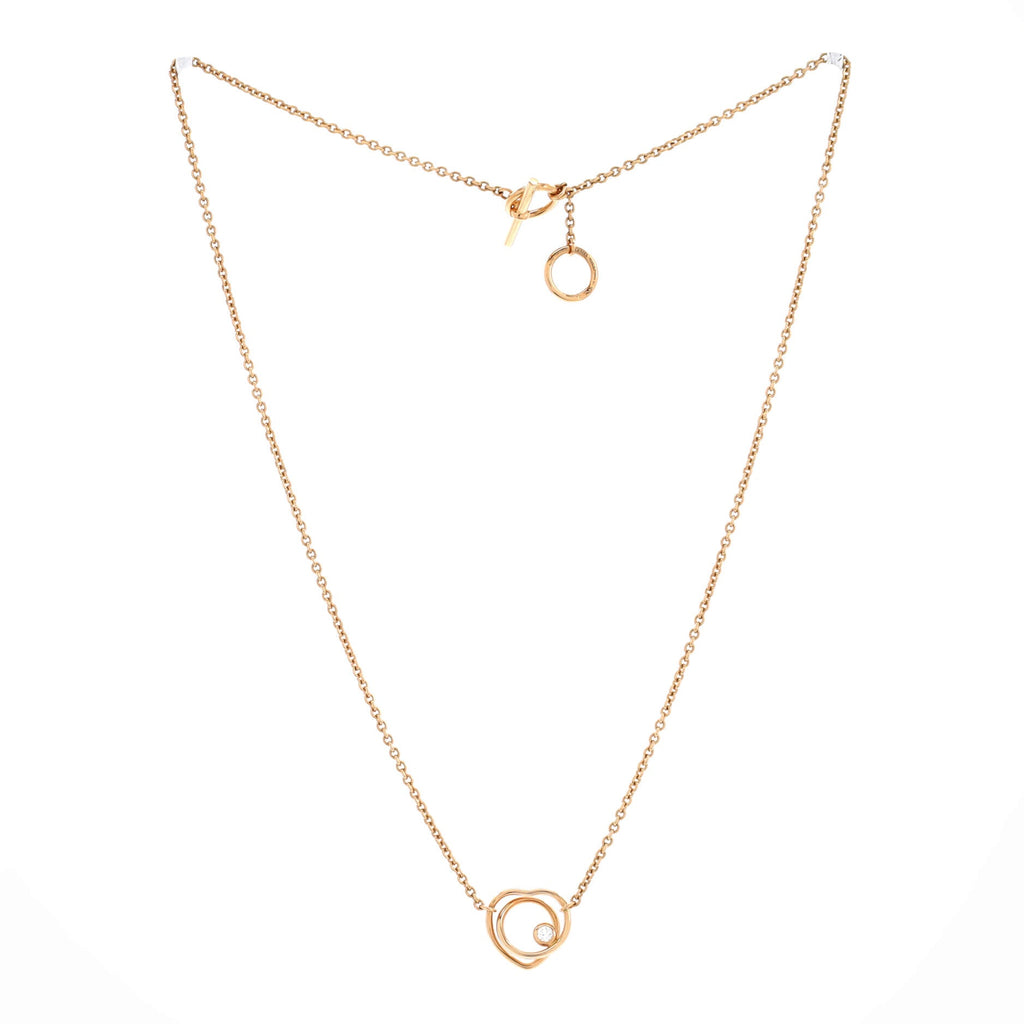 Vertige Coeur Pendant Necklace 18K Rose Gold with Diamond XS