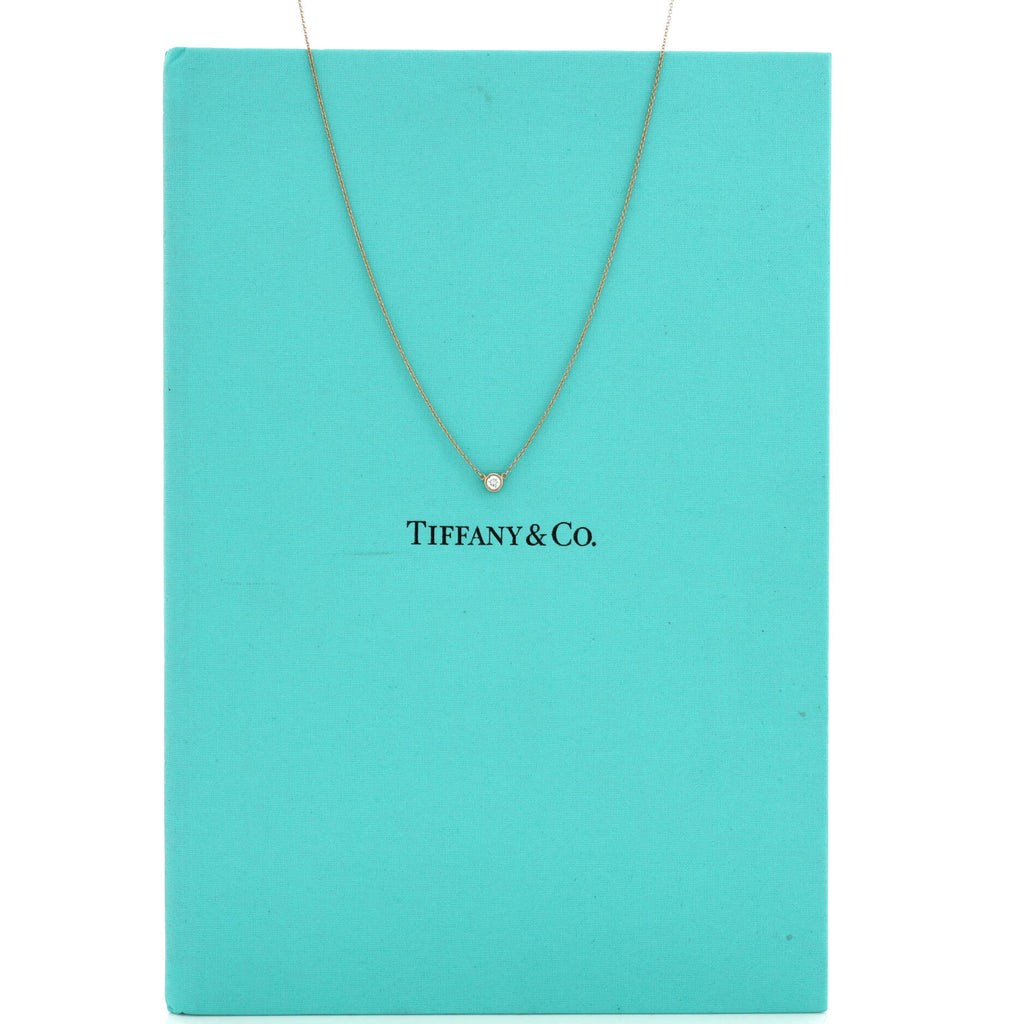 Elsa Peretti Diamonds By The Yard Pendant Necklace 18K Rose Gold and Diamond 0.18CT