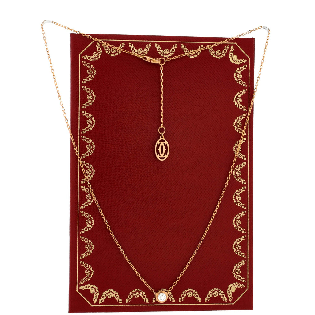 D'Amour Pendant Necklace 18K Rose Gold with Diamond Large