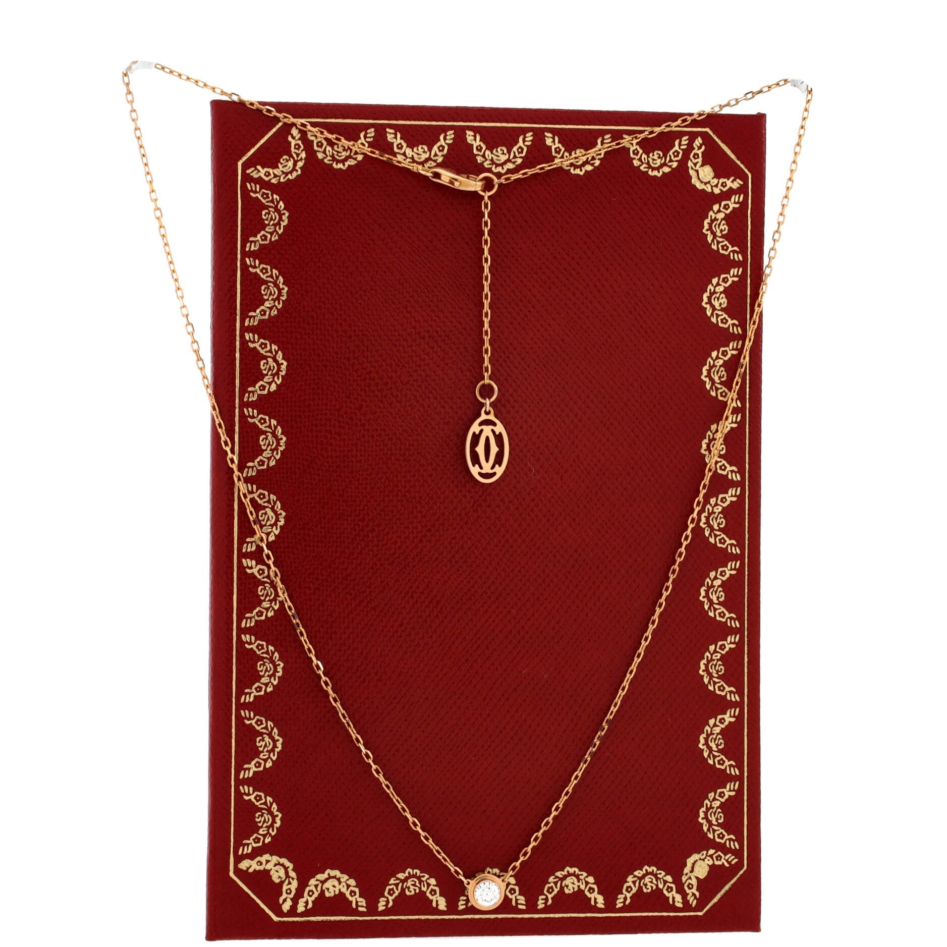 D'Amour Pendant Necklace 18K Rose Gold with Diamond Large