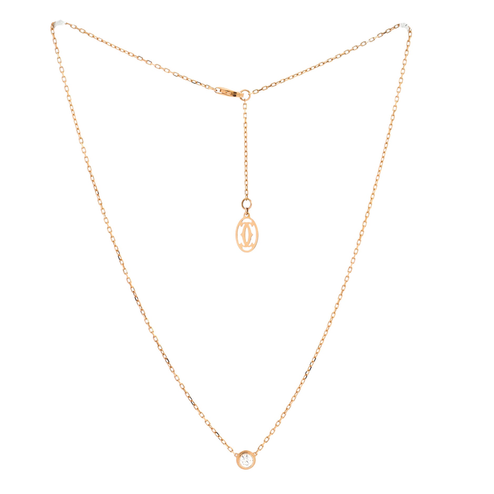 D'Amour Pendant Necklace 18K Rose Gold with Diamond Large