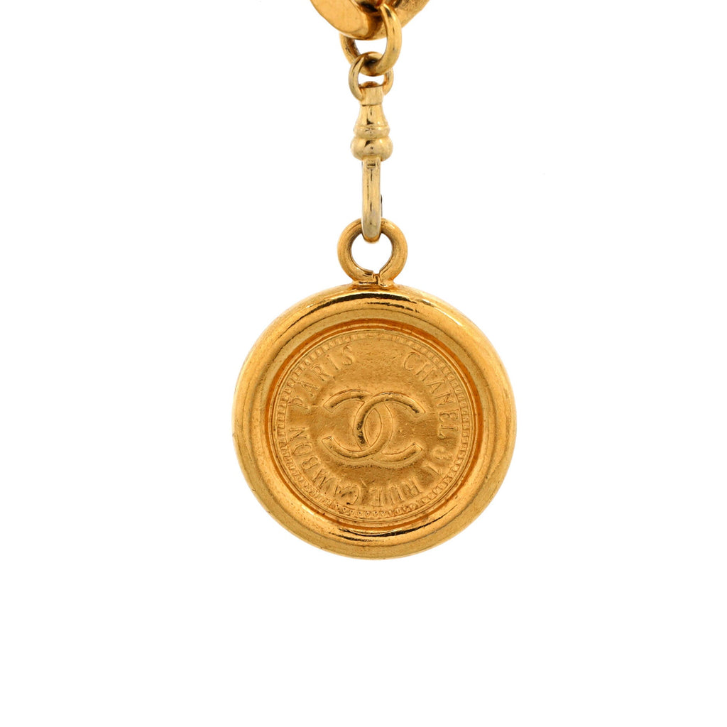 Vintage Medallion Logo Chain Belt Metal 85