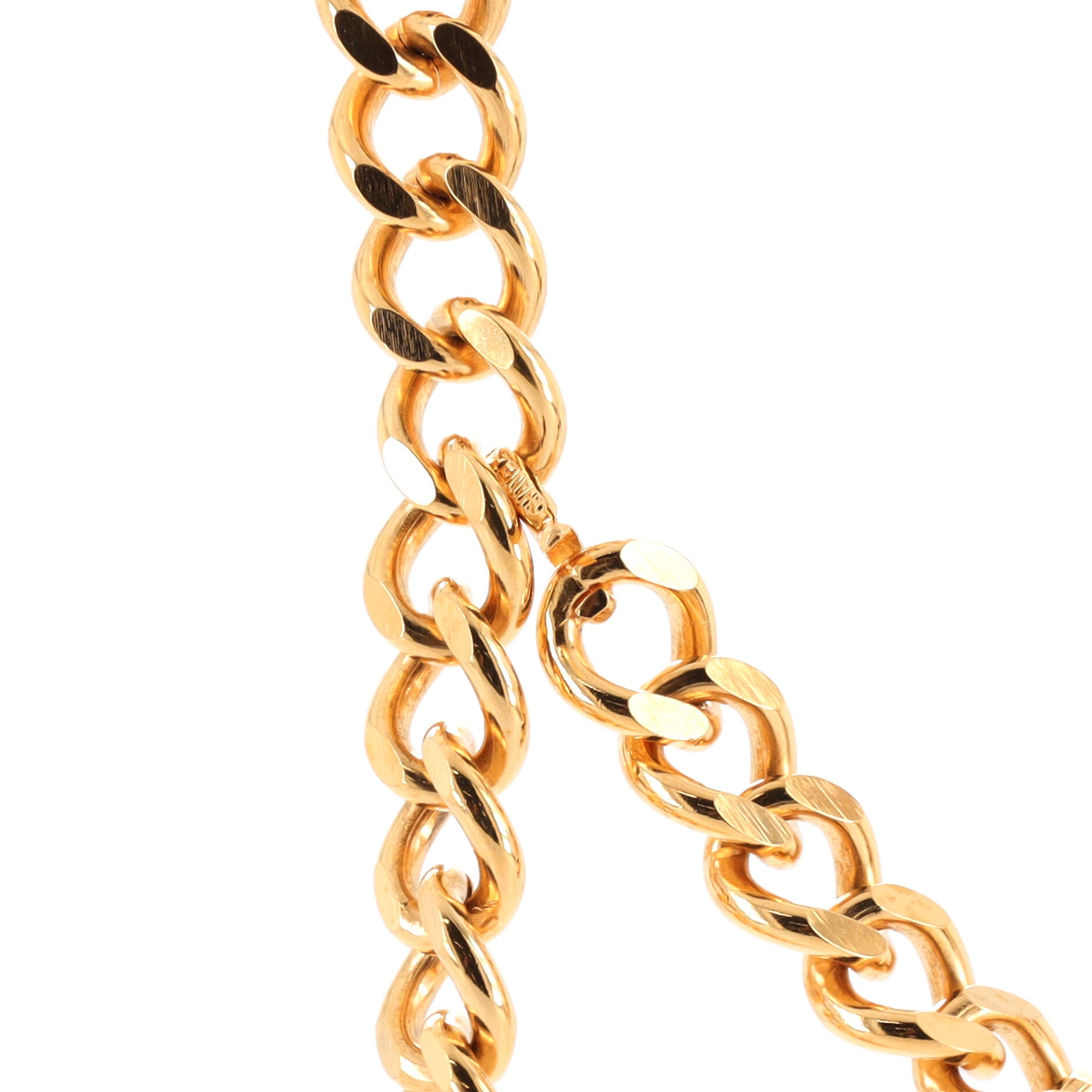 Vintage Medallion Logo Chain Belt Metal 75