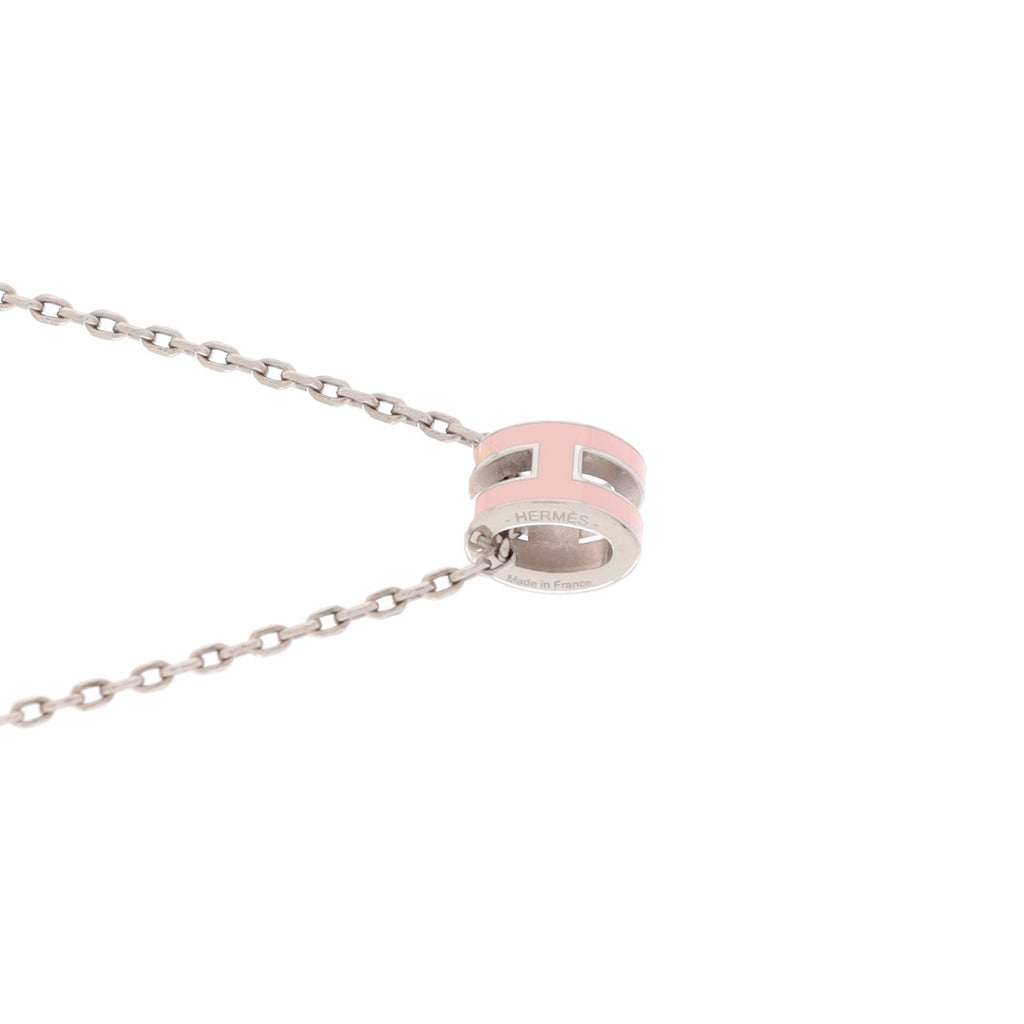 Pop H Pendant Chain Necklace Metal and Enamel Mini