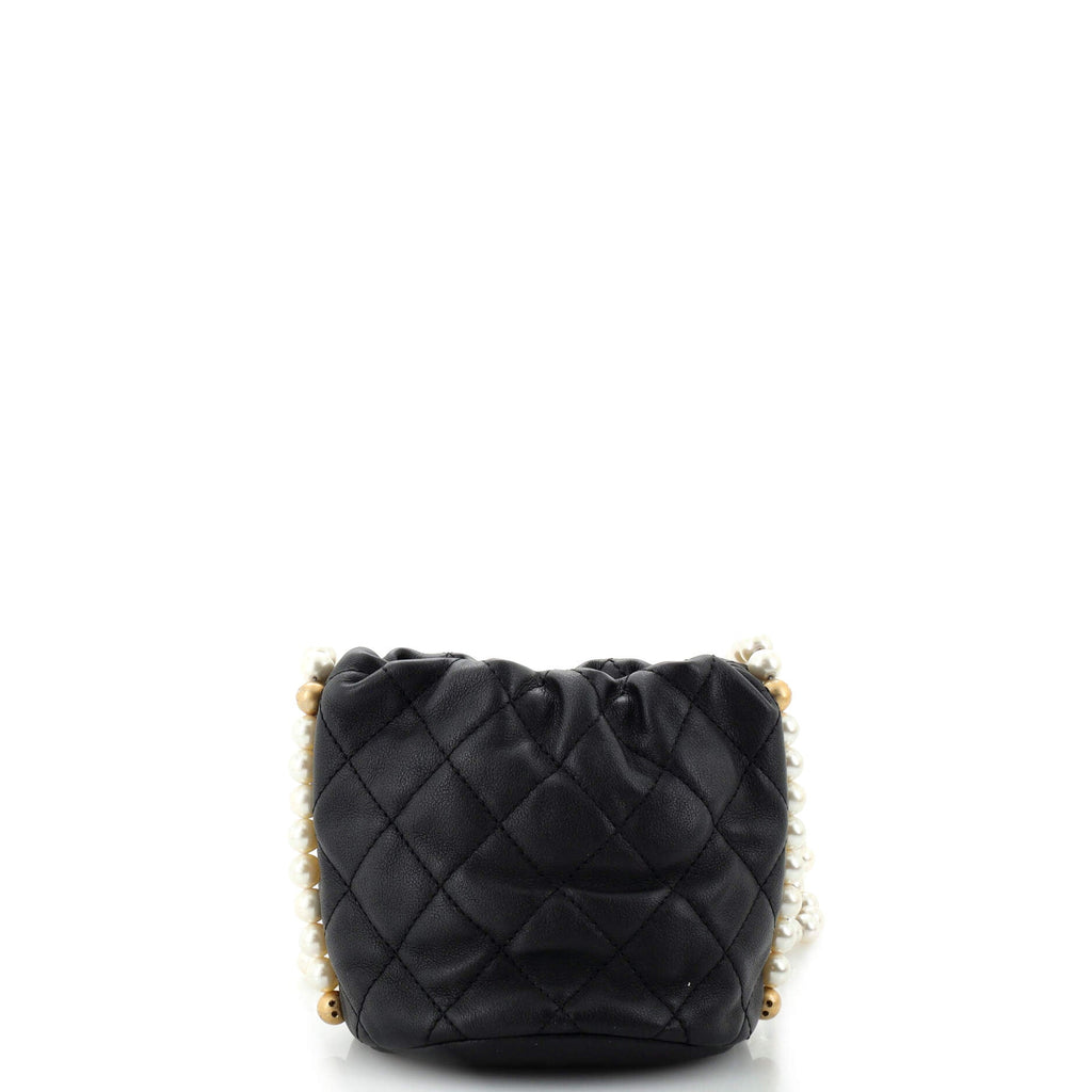 About Pearls Bucket Bag Quilted Calfskin Mini