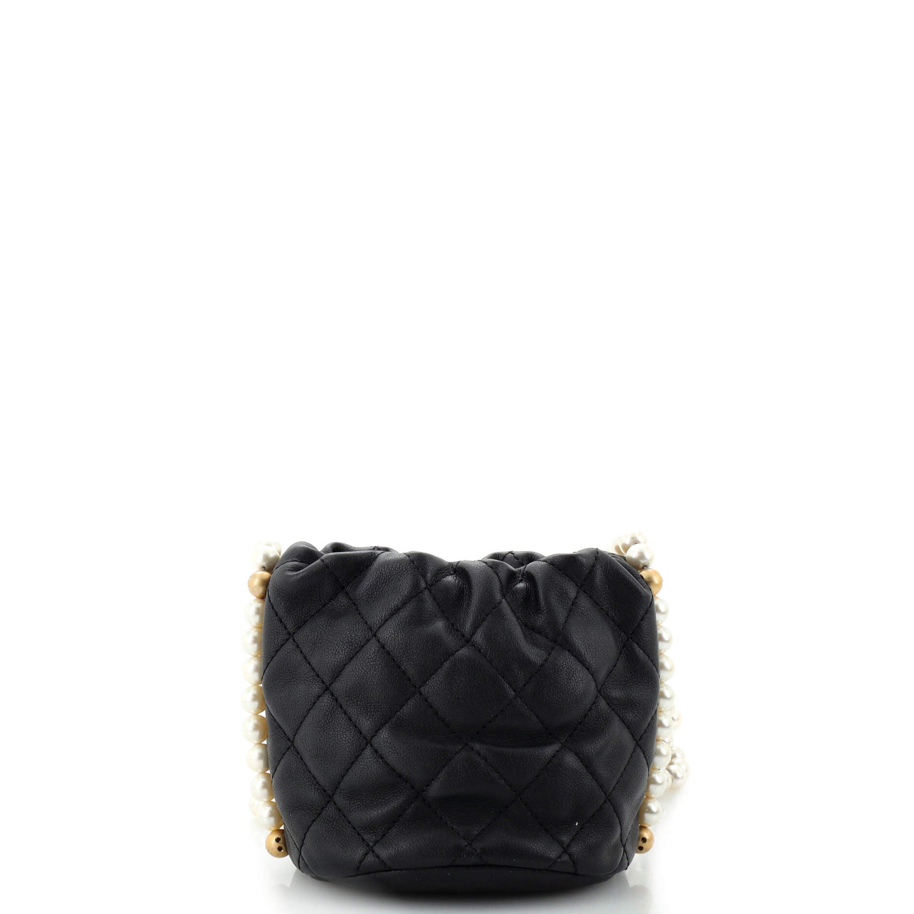 About Pearls Bucket Bag Quilted Calfskin Mini