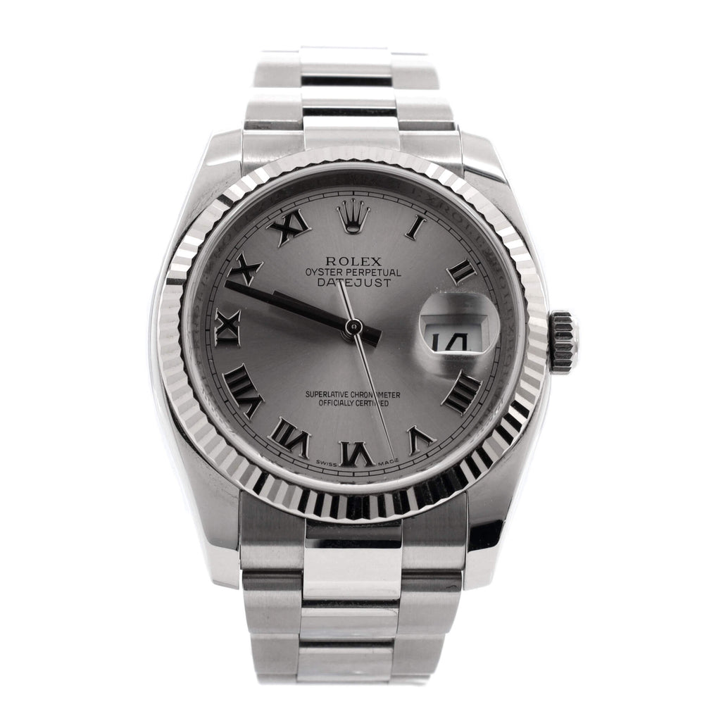 Oyster Perpetual Datejust Automatic Watch Stainless Steel and White Gold 36