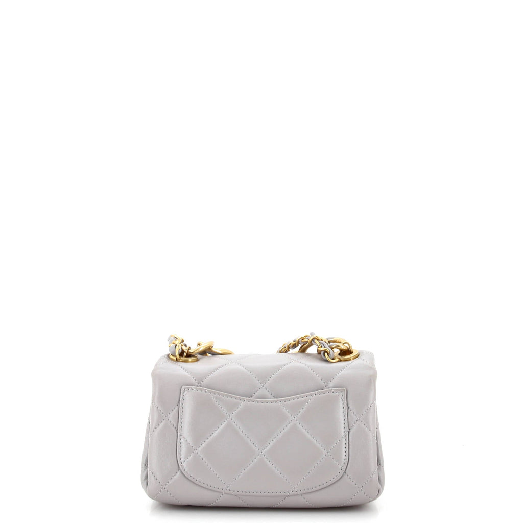 Color Match Flap Bag Quilted Lambskin Mini