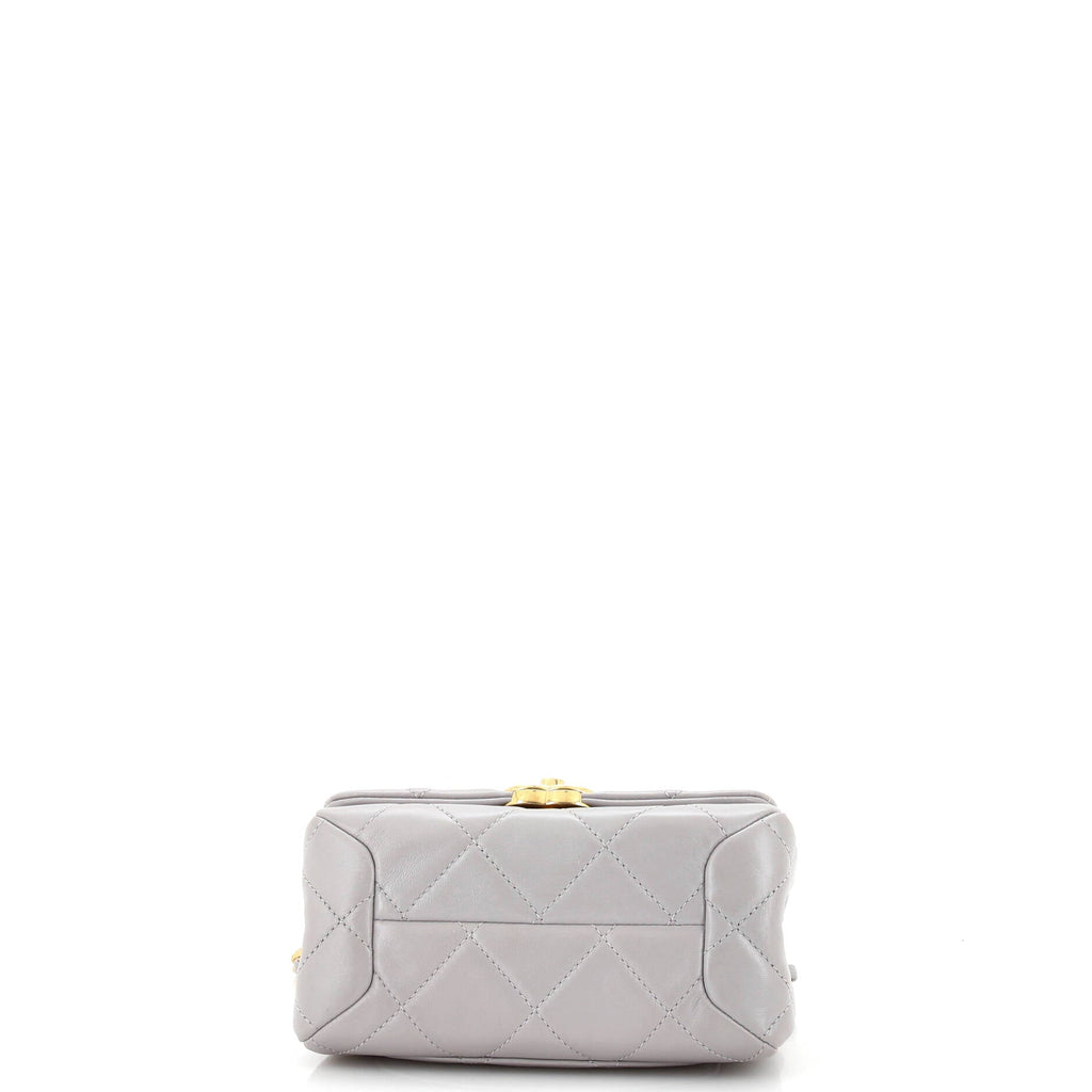 Color Match Flap Bag Quilted Lambskin Mini
