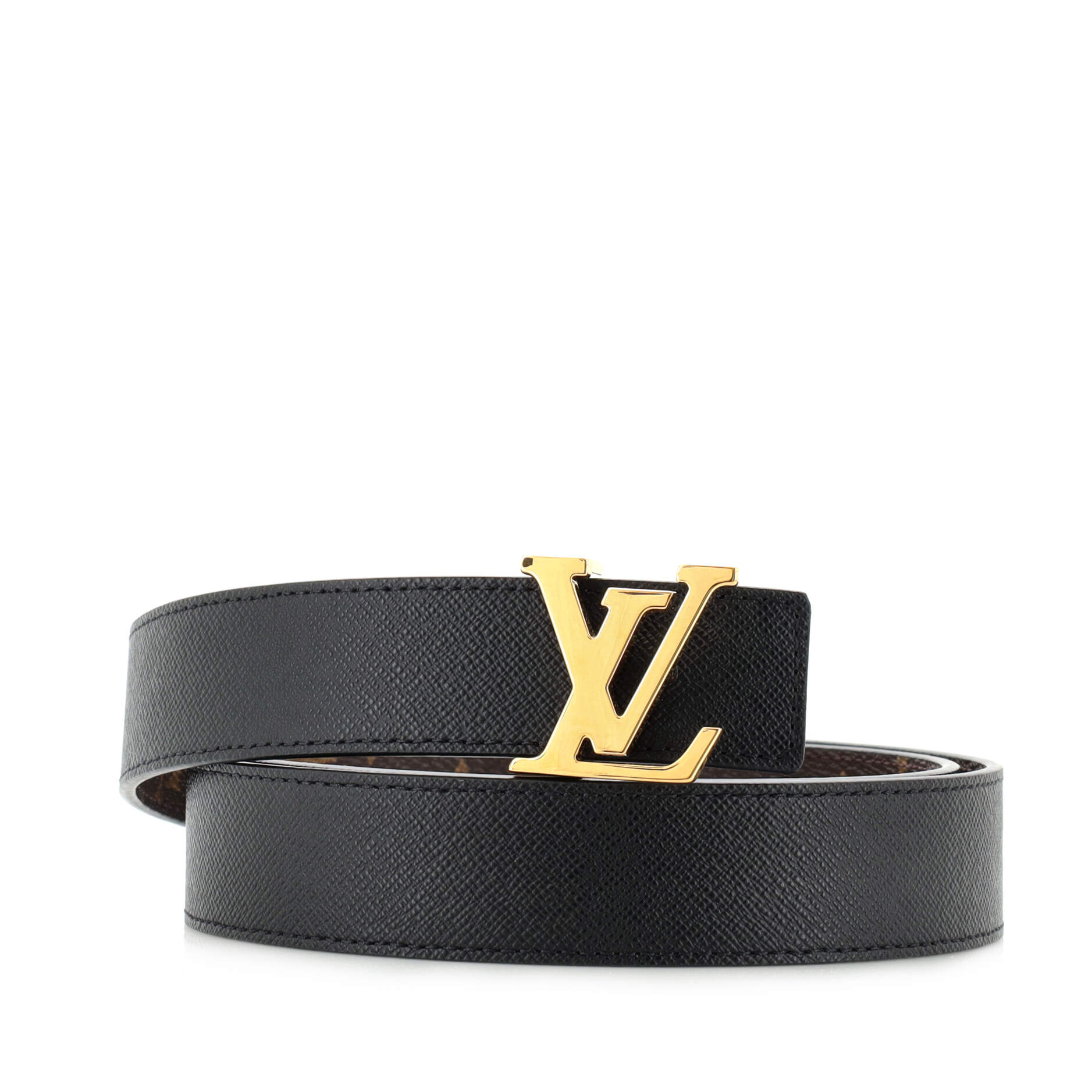 LV Initiales Reversible Belt Monogram Canvas and Leather Wide 85