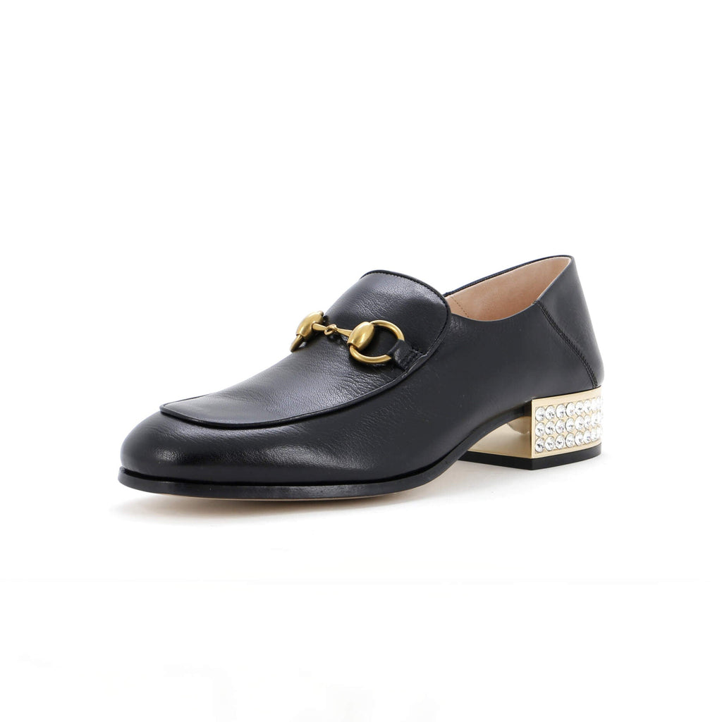 Women's Horsebit Loafers Leather with Crystals