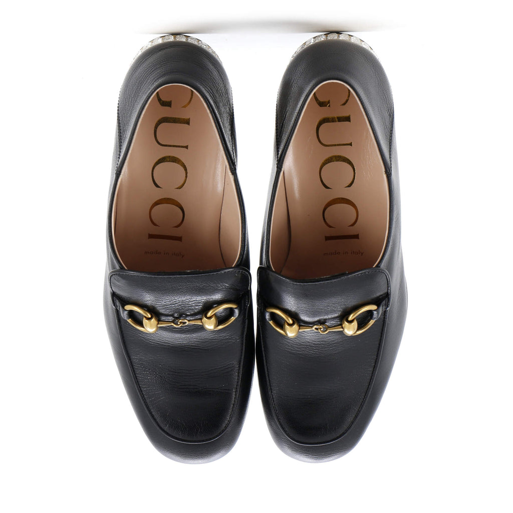 Women's Horsebit Loafers Leather with Crystals
