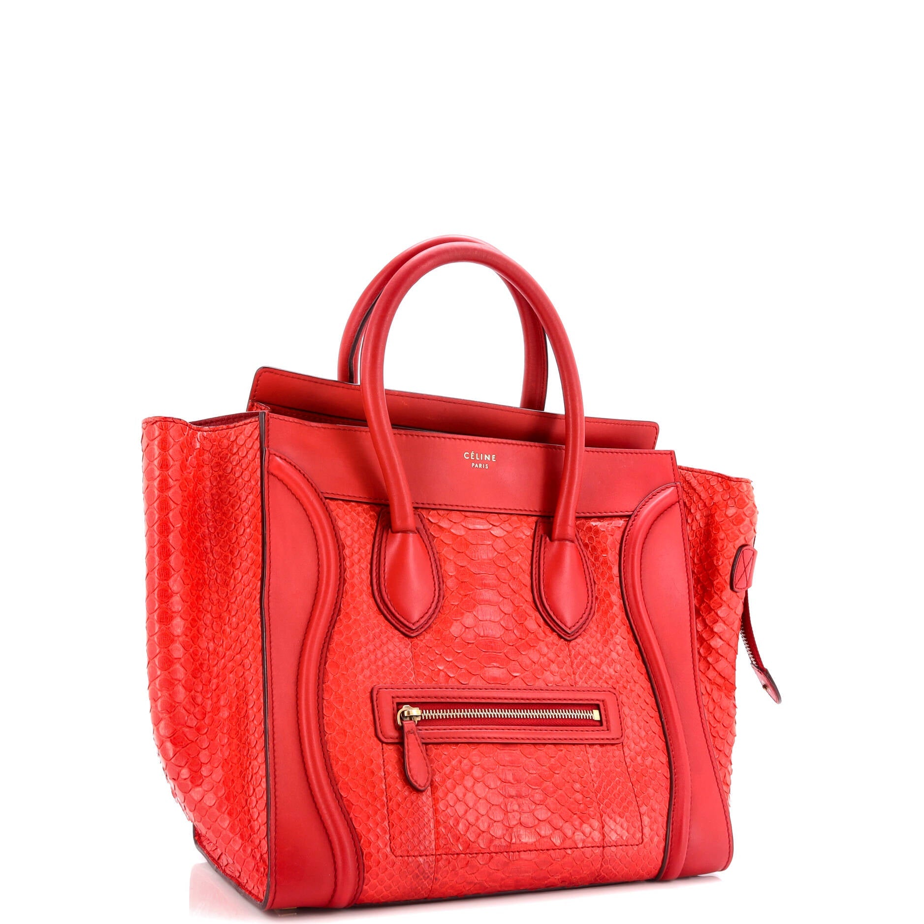 Luggage Bag Python and Leather Mini