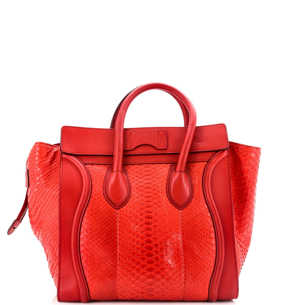 Luggage Bag Python and Leather Mini