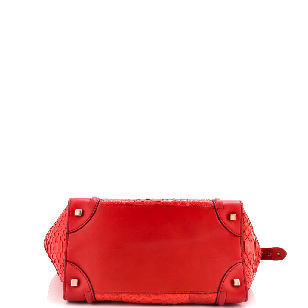 Luggage Bag Python and Leather Mini
