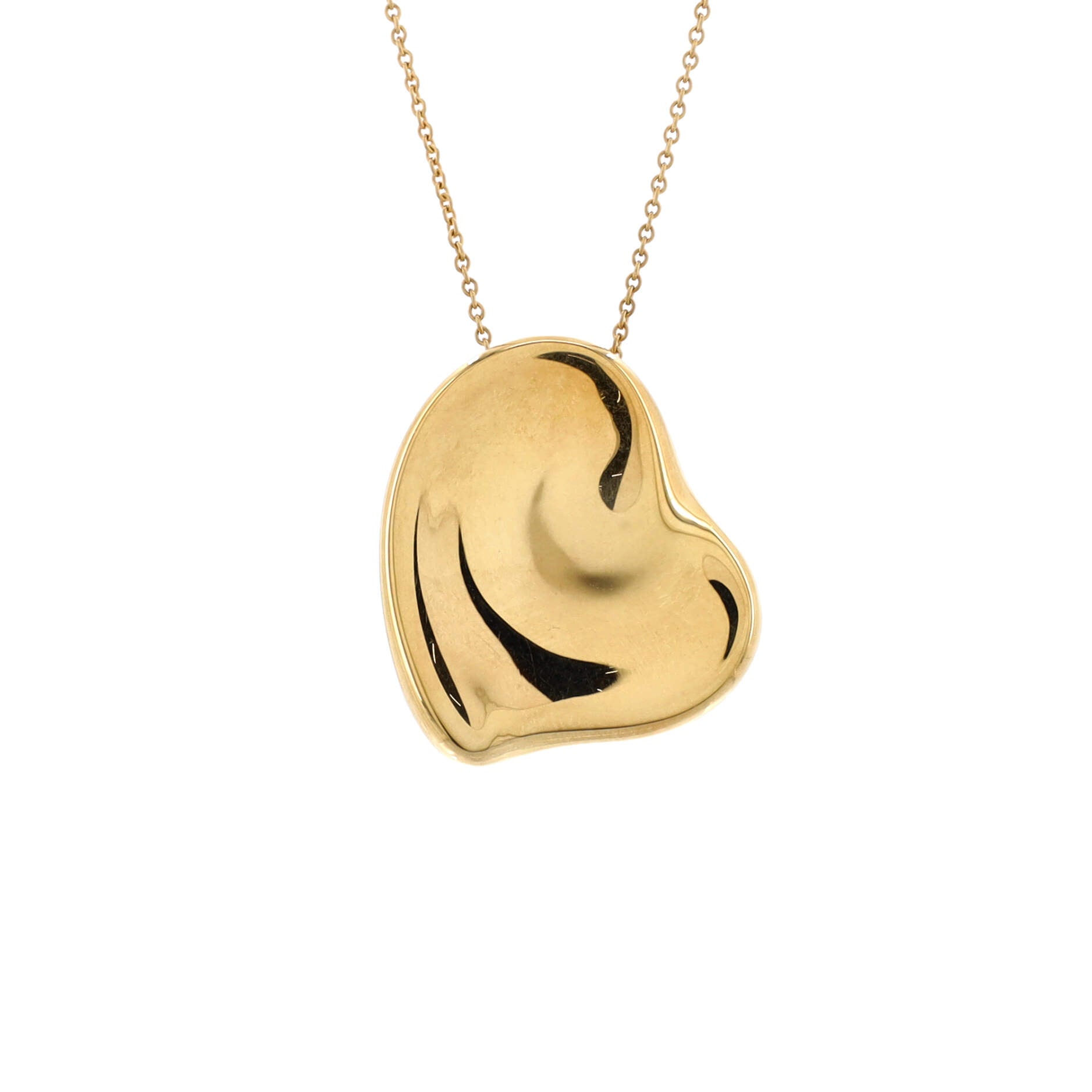Elsa Peretti Full Heart Necklace 18K Yellow Gold Large