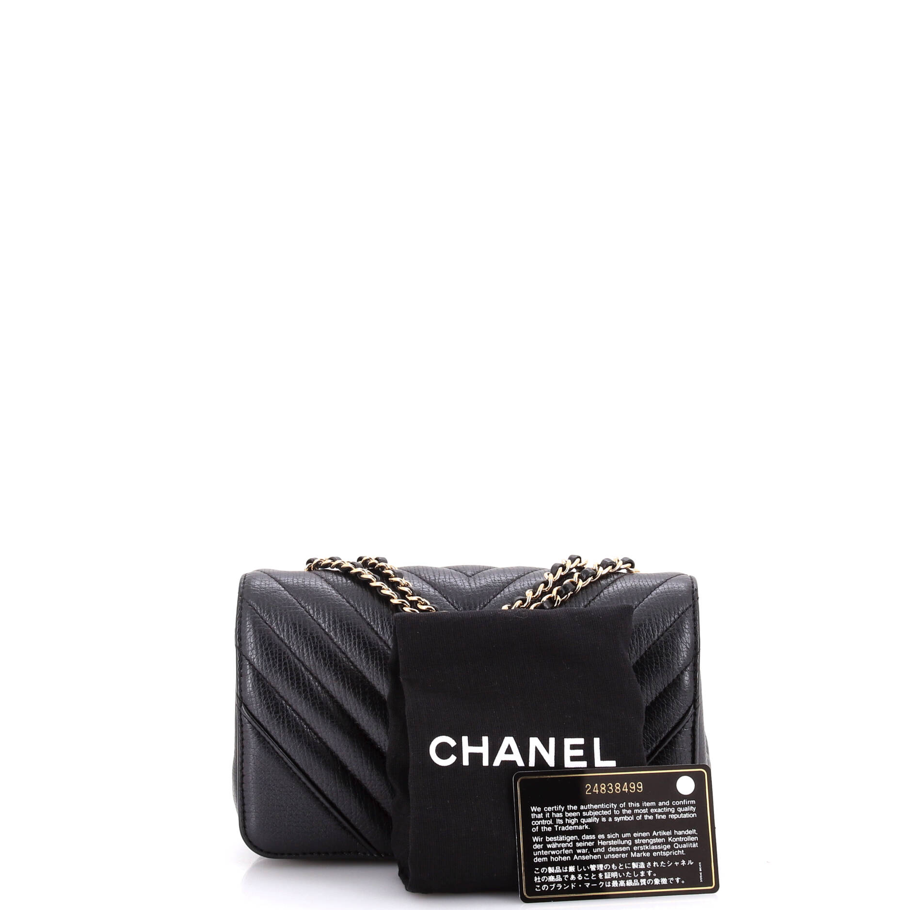 Statement Flap Bag Chevron Calfskin Mini