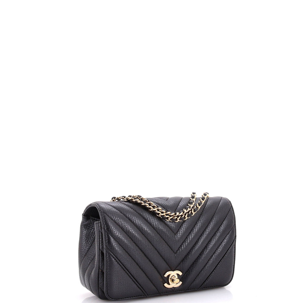 Statement Flap Bag Chevron Calfskin Mini