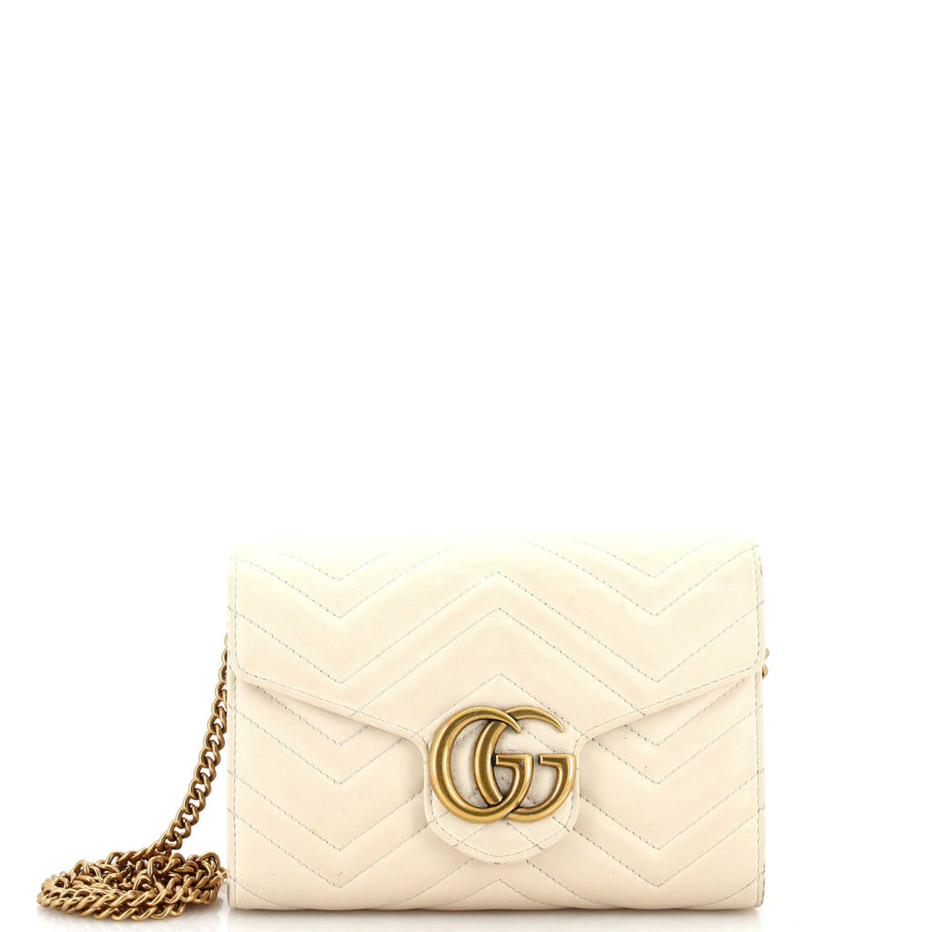 GG Marmont Chain Wallet Matelasse Leather Mini