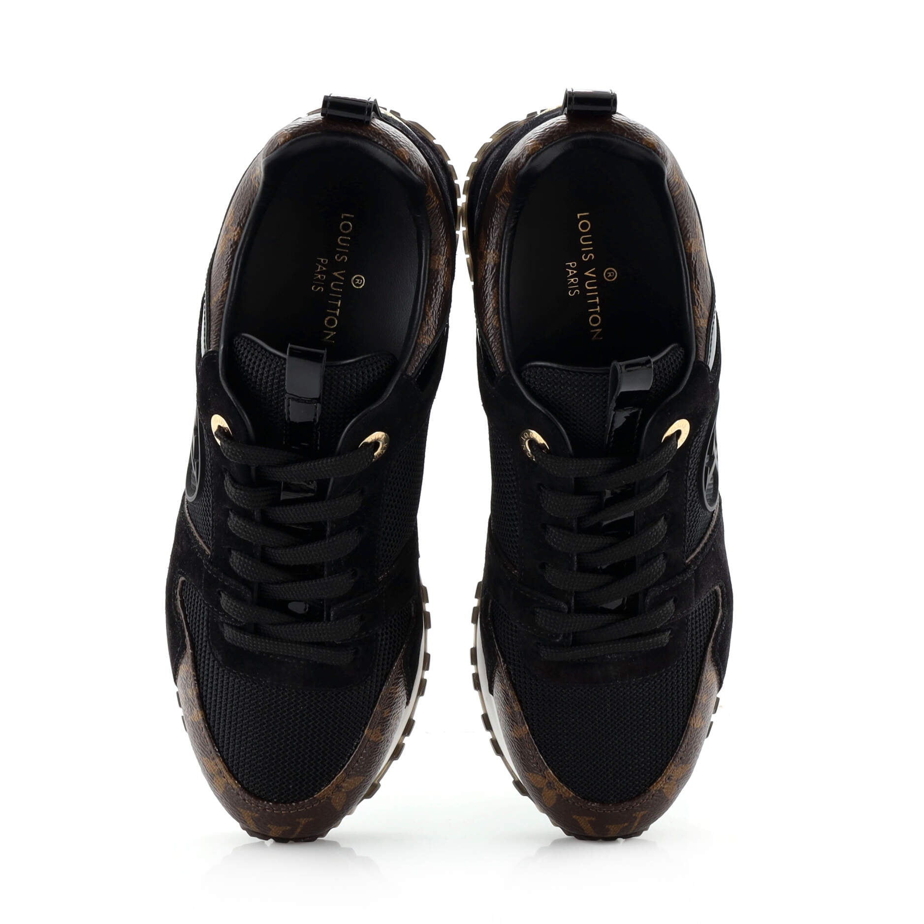 Women's Run Away Sneakers Mesh with Monogram Canvas and Suede