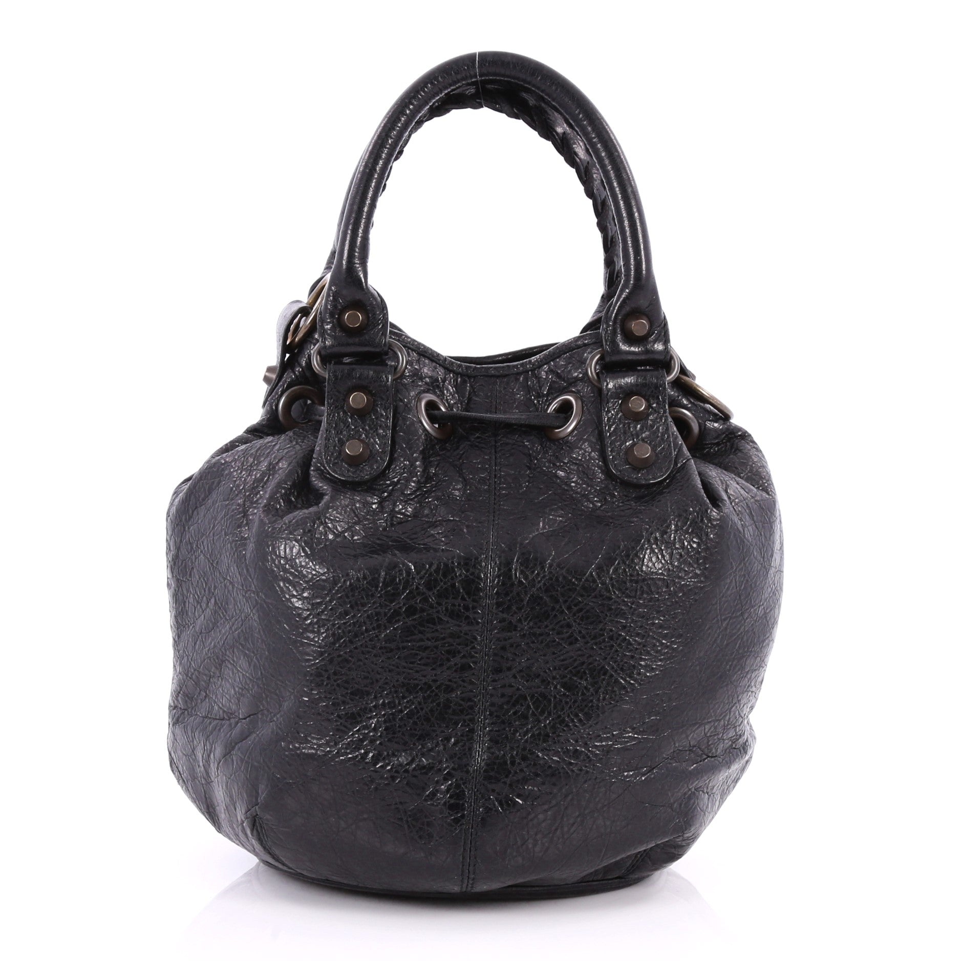 Pom Pon Classic Studs Handbag Leather Mini