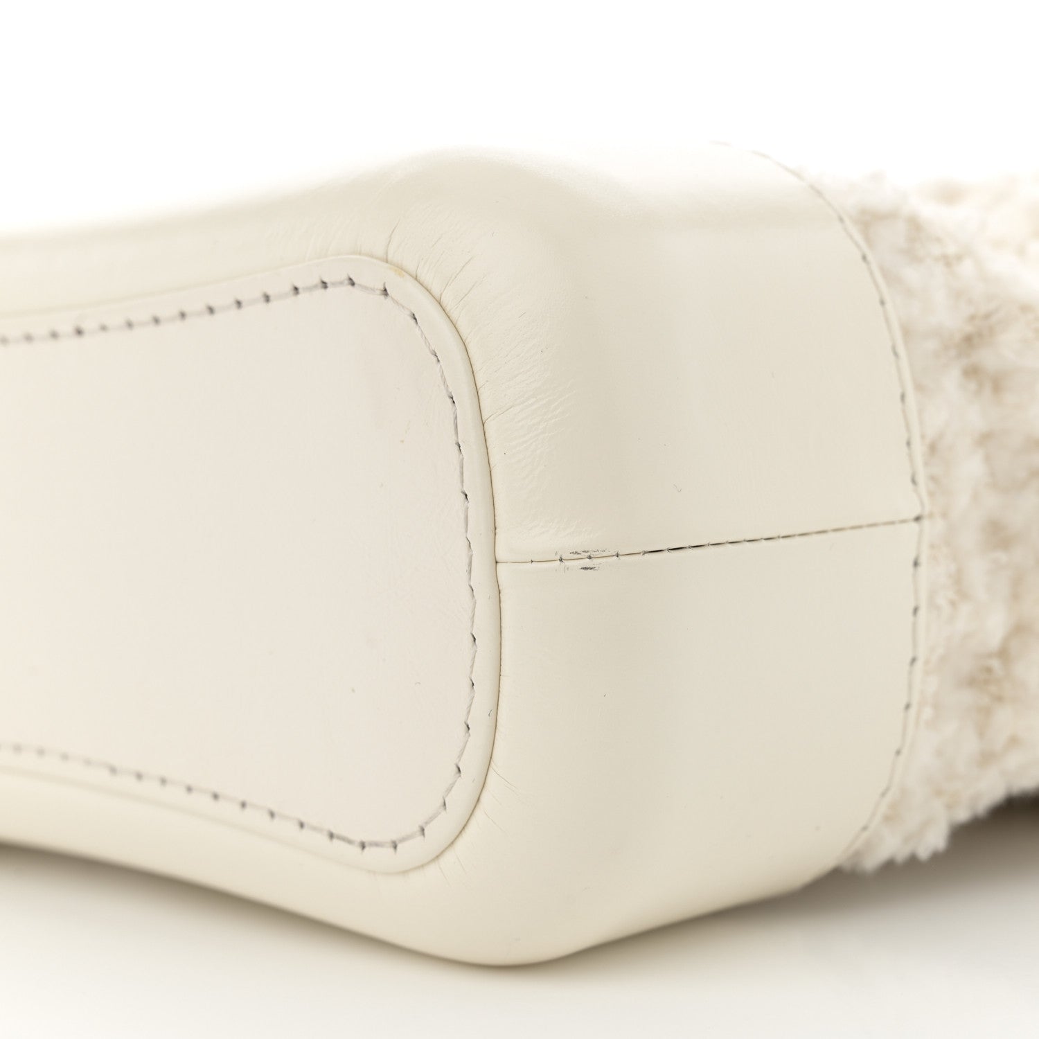 Tweed Calfskin Quilted Small Gabrielle Hobo Beige Ivory