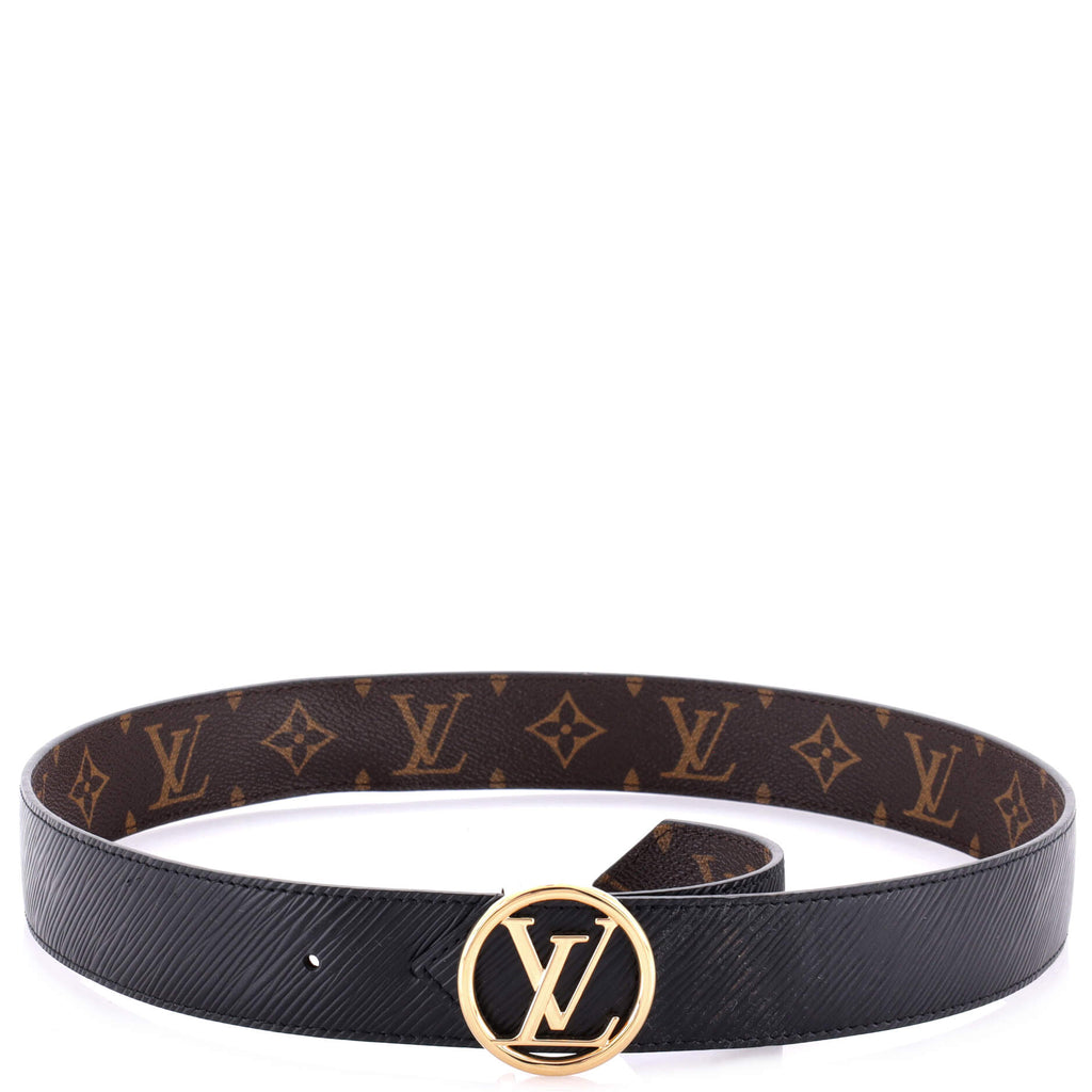 LV Circle Reversible Belt Monogram Canvas and Leather Medium 80