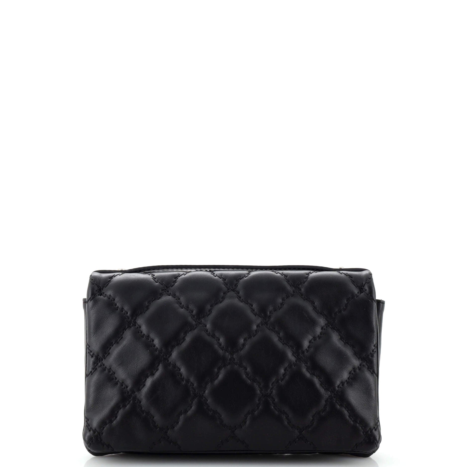 Double Stitch Hamptons Flap Bag Quilted Calfskin Mini