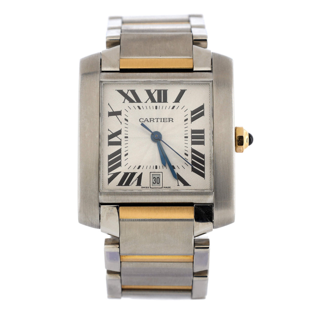 Tank Francaise Automatic Watch Stainless Steel and Yellow Gold 28